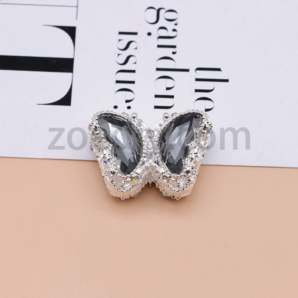 FS0359- 30mm 혼합 색상 UV 도금 다이아몬드 합금 버터플라이 펜에 적합