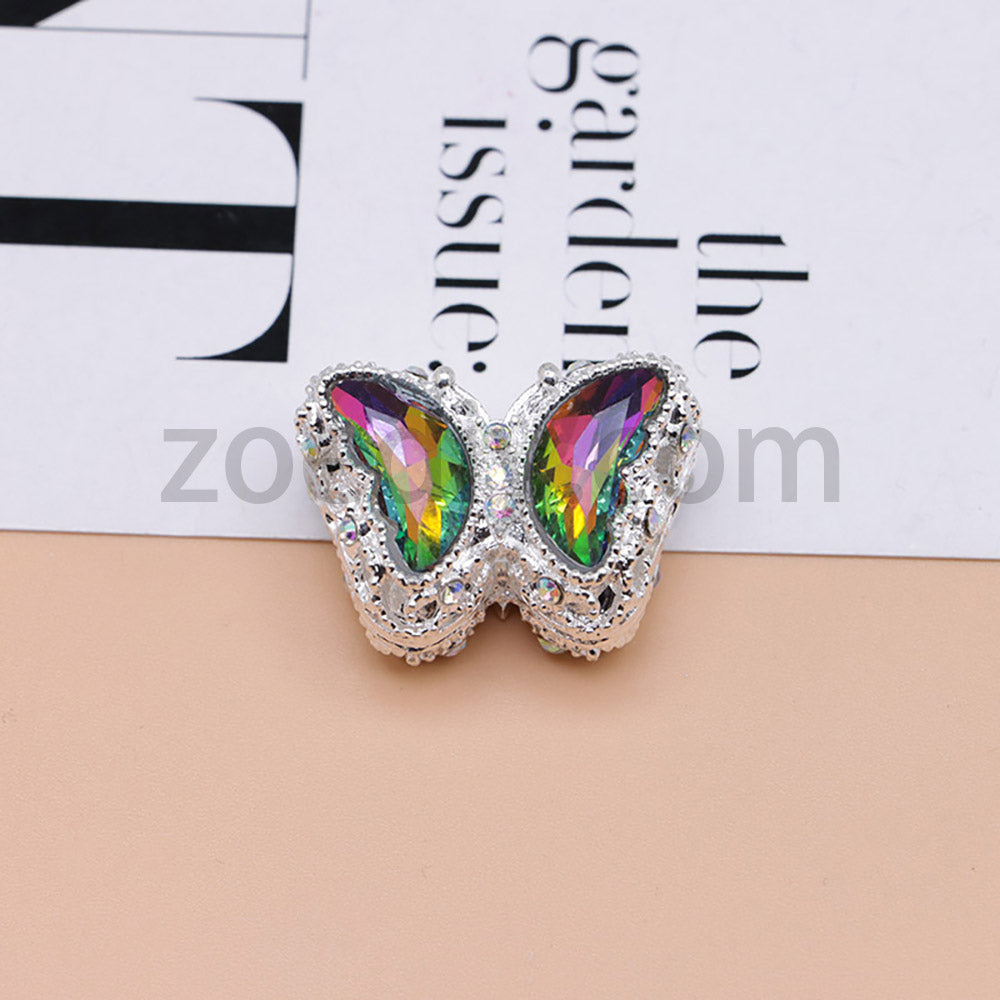FS0359- 30mm 혼합 색상 UV 도금 다이아몬드 합금 버터플라이 펜에 적합