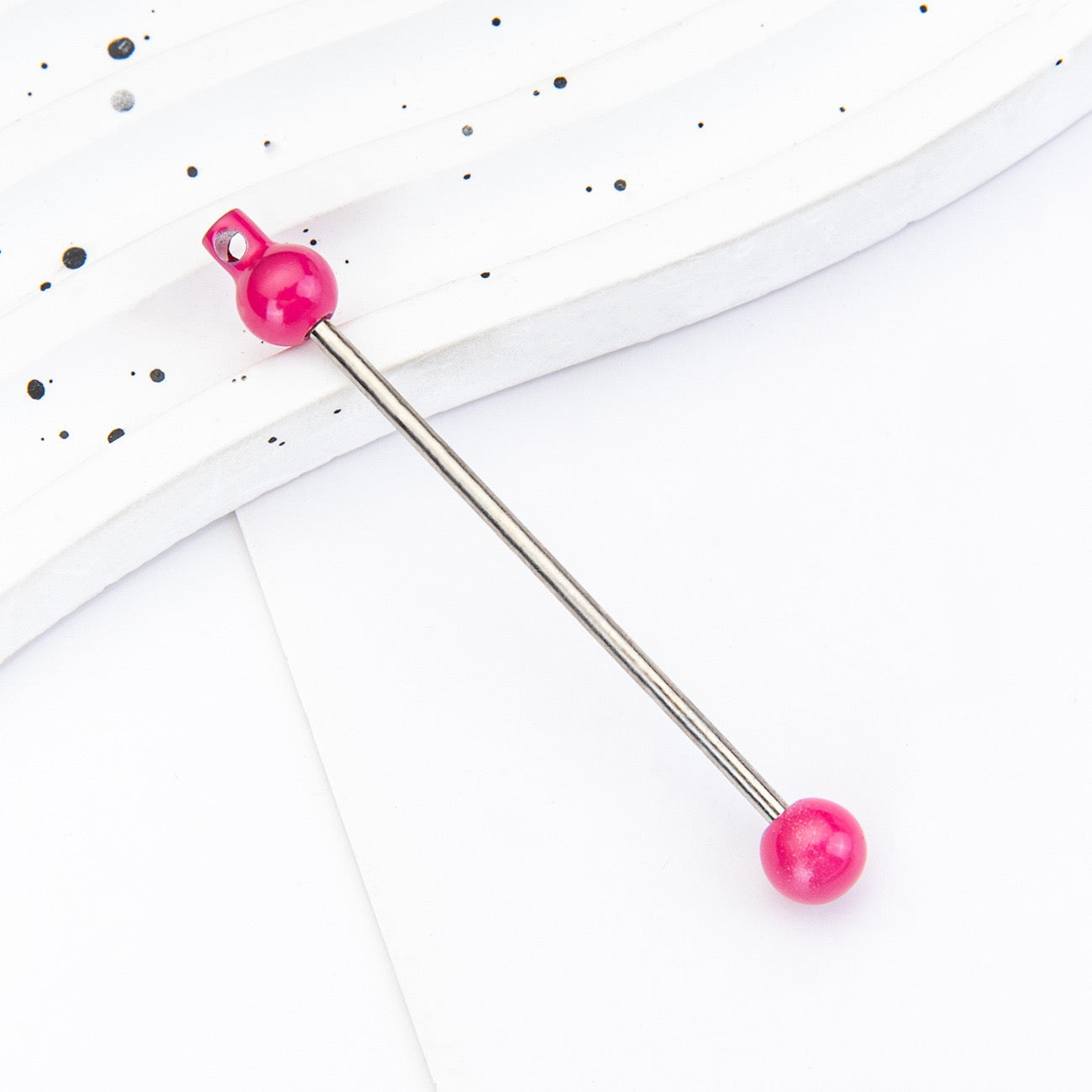 5.8cm*0.2cm DIY Beadable Bar for Keychains in Solid Colors