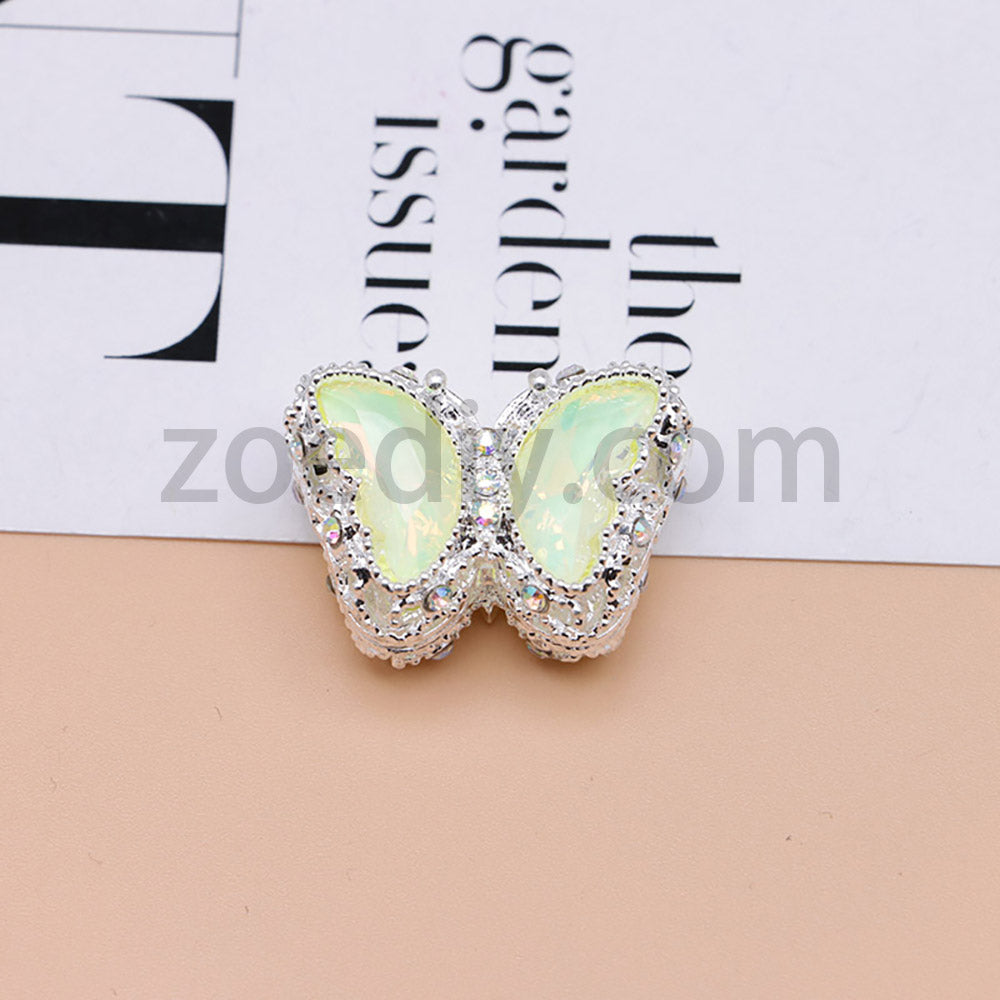 FS0359- 30mm 혼합 색상 UV 도금 다이아몬드 합금 버터플라이 펜에 적합