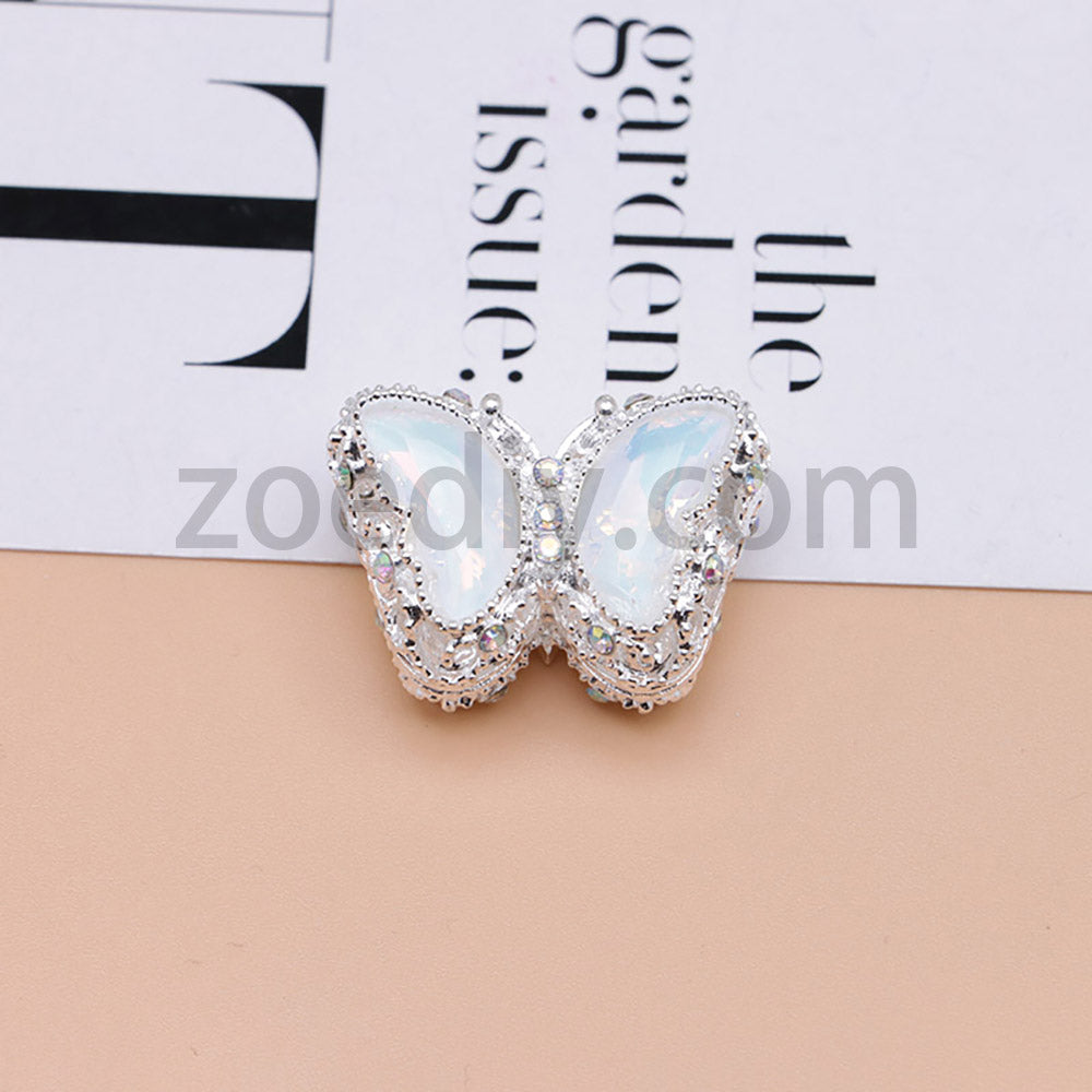 FS0359- 30mm 혼합 색상 UV 도금 다이아몬드 합금 버터플라이 펜에 적합