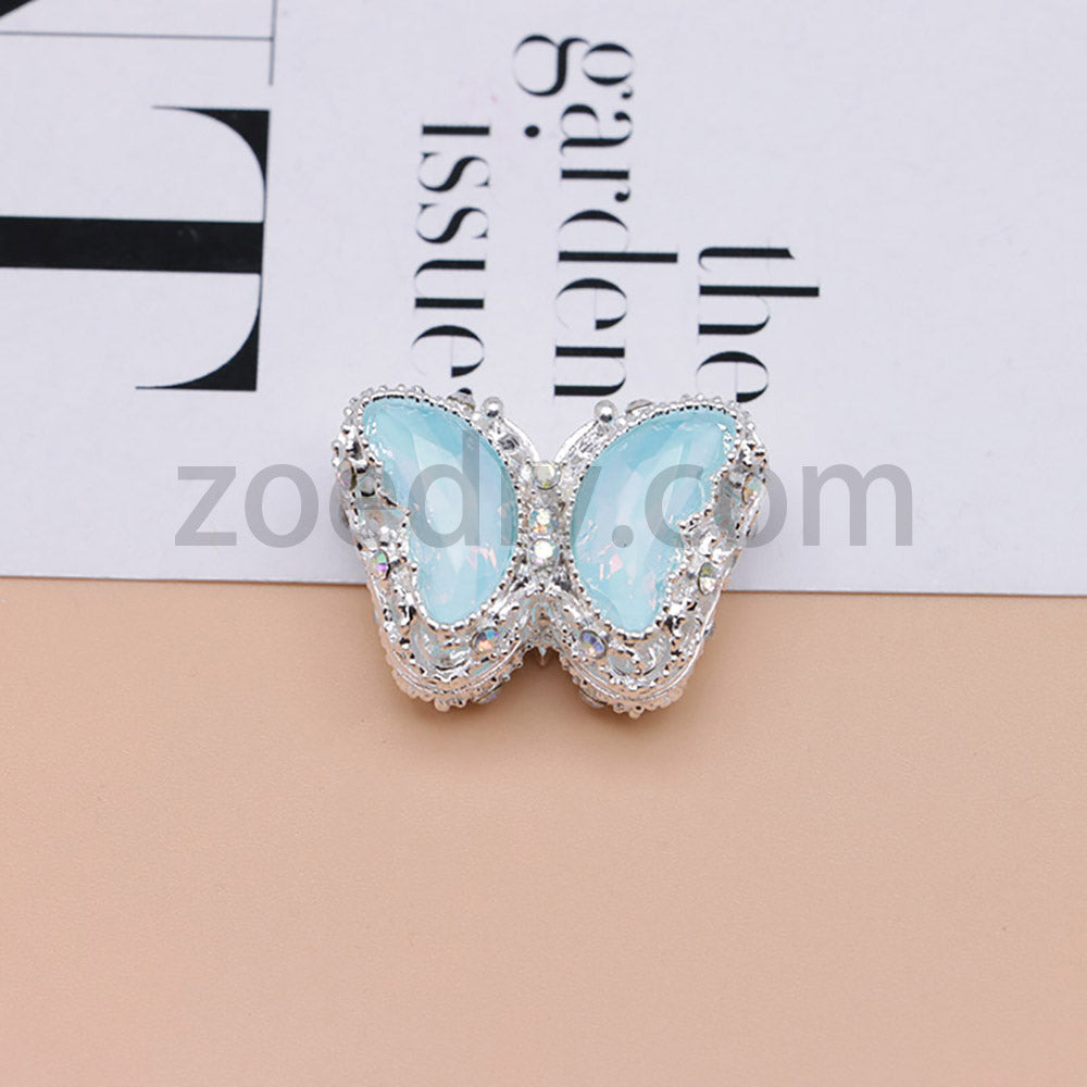 FS0359- 30mm 혼합 색상 UV 도금 다이아몬드 합금 버터플라이 펜에 적합