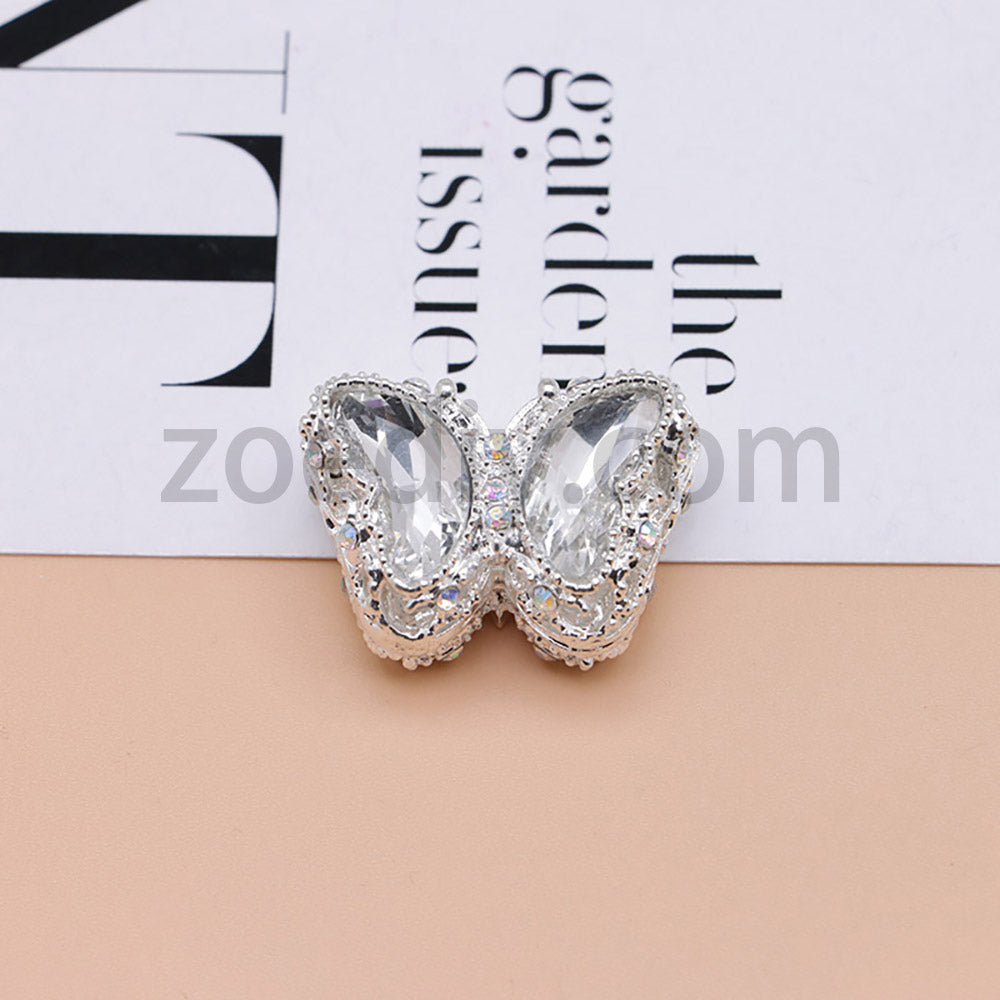 FS0359- 30mm 혼합 색상 UV 도금 다이아몬드 합금 버터플라이 펜에 적합