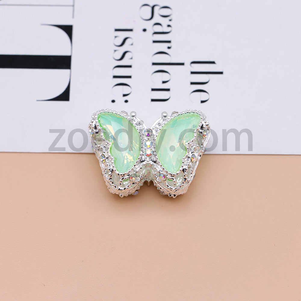 FS0359- 30mm 혼합 색상 UV 도금 다이아몬드 합금 버터플라이 펜에 적합