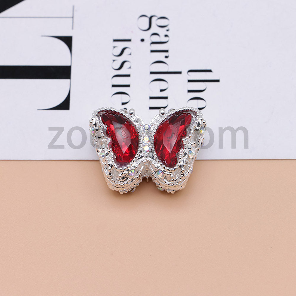 FS0359- 30mm 혼합 색상 UV 도금 다이아몬드 합금 버터플라이 펜에 적합