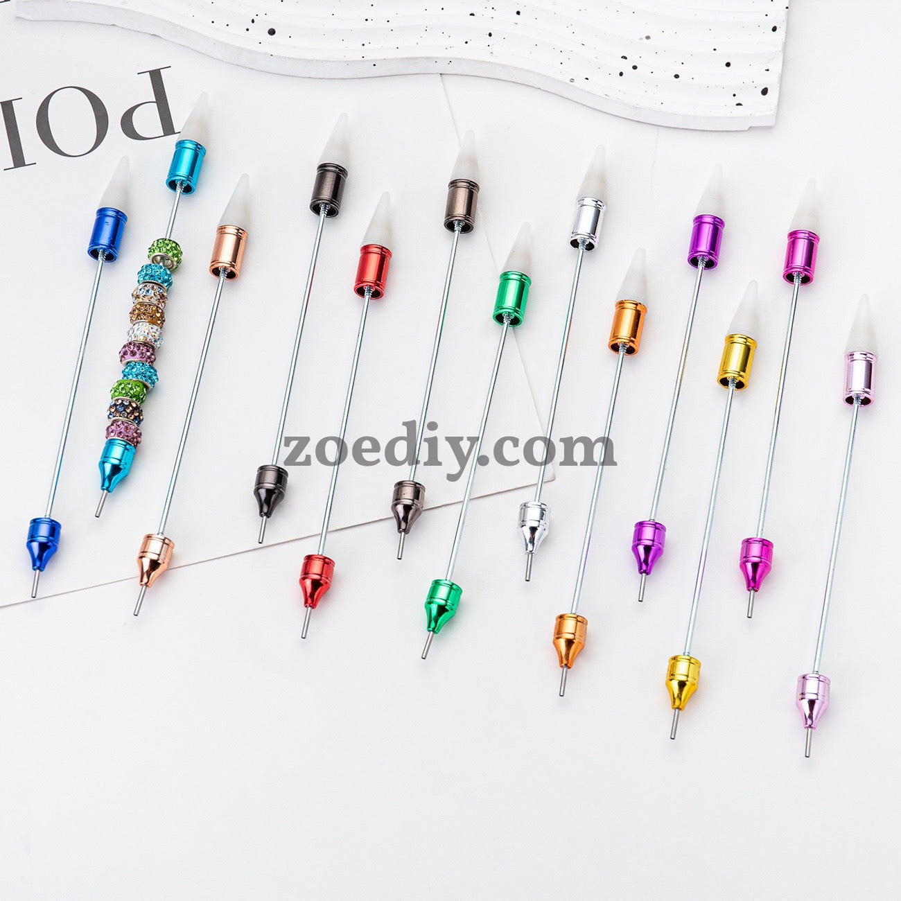 FS0233- Beadable Double-headed Drill Pen Nail Tools