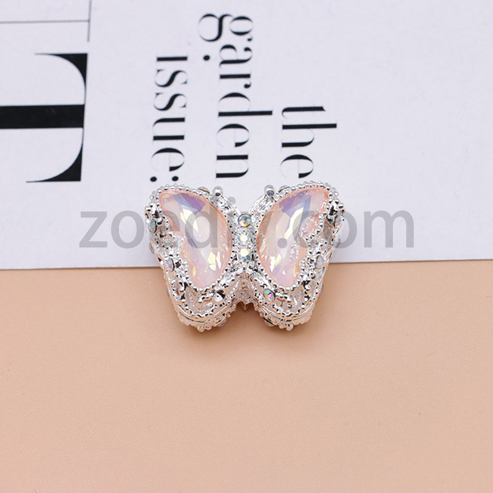 FS0359- 30mm 혼합 색상 UV 도금 다이아몬드 합금 버터플라이 펜에 적합