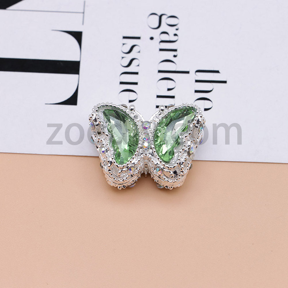 FS0359- 30mm 혼합 색상 UV 도금 다이아몬드 합금 버터플라이 펜에 적합
