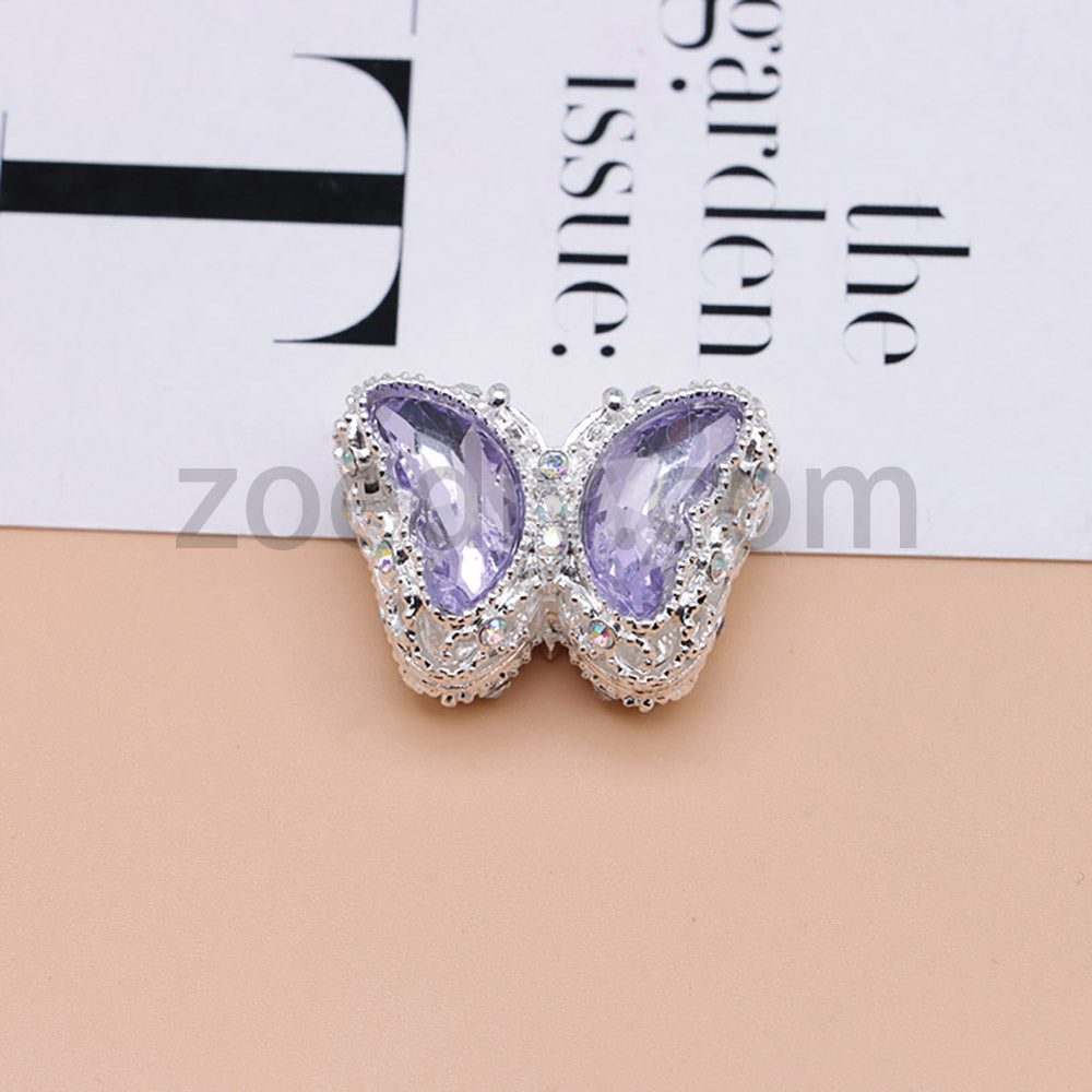 FS0359- 30mm 혼합 색상 UV 도금 다이아몬드 합금 버터플라이 펜에 적합