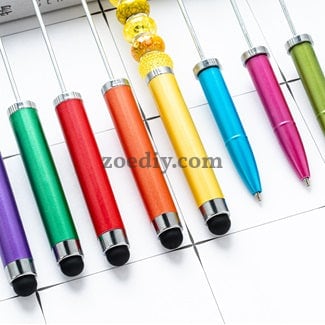 FS2413- New Style Plastic Beadable DIY Stylus Pen for iPhone, iPad, Tablets and All Touch Screen Devices