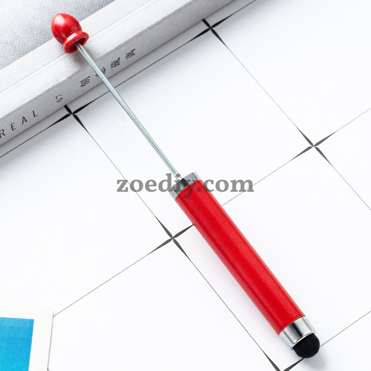 FS2413- New Style Plastic Beadable DIY Stylus Pen for iPhone, iPad, Tablets and All Touch Screen Devices