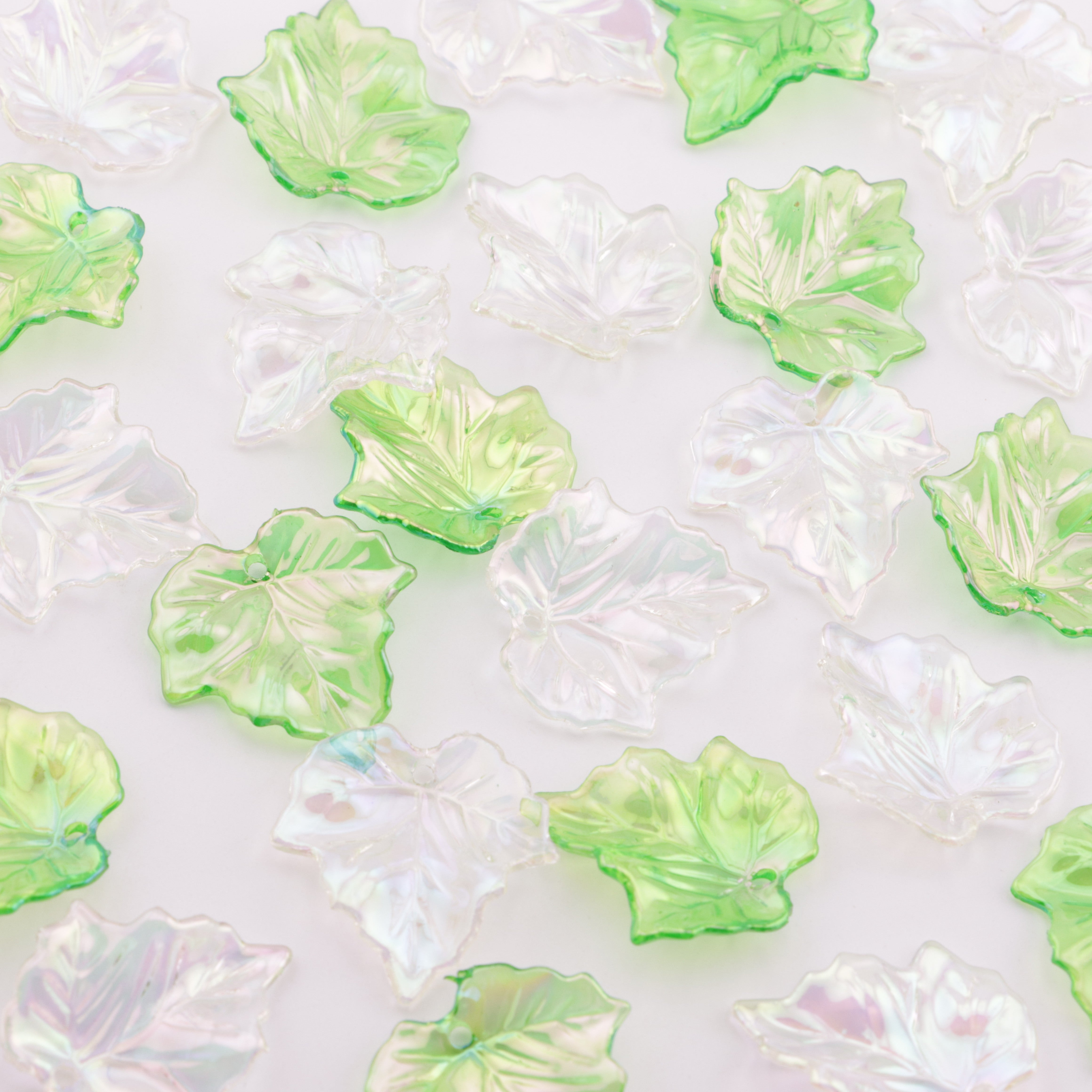 FS6040- Electroplated Maple Leaf Acrylic With Holes Zoe's DIY Shop