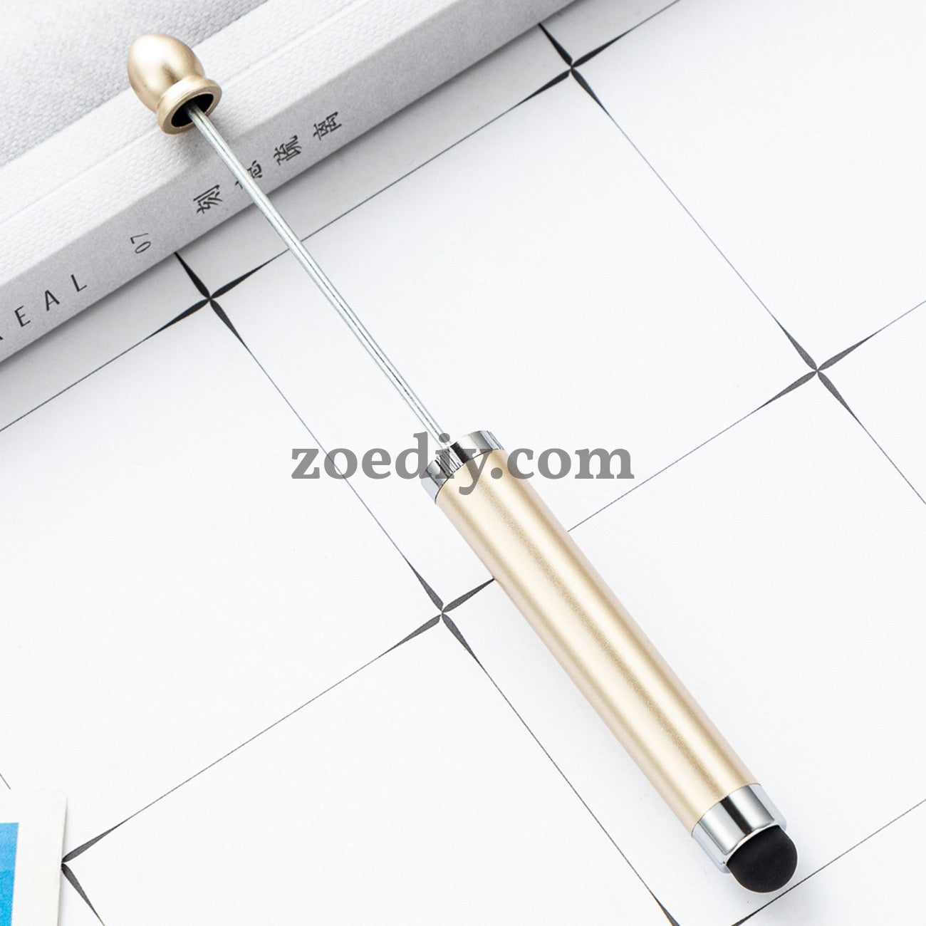 FS2413- New Style Plastic Beadable DIY Stylus Pen for iPhone, iPad, Tablets and All Touch Screen Devices