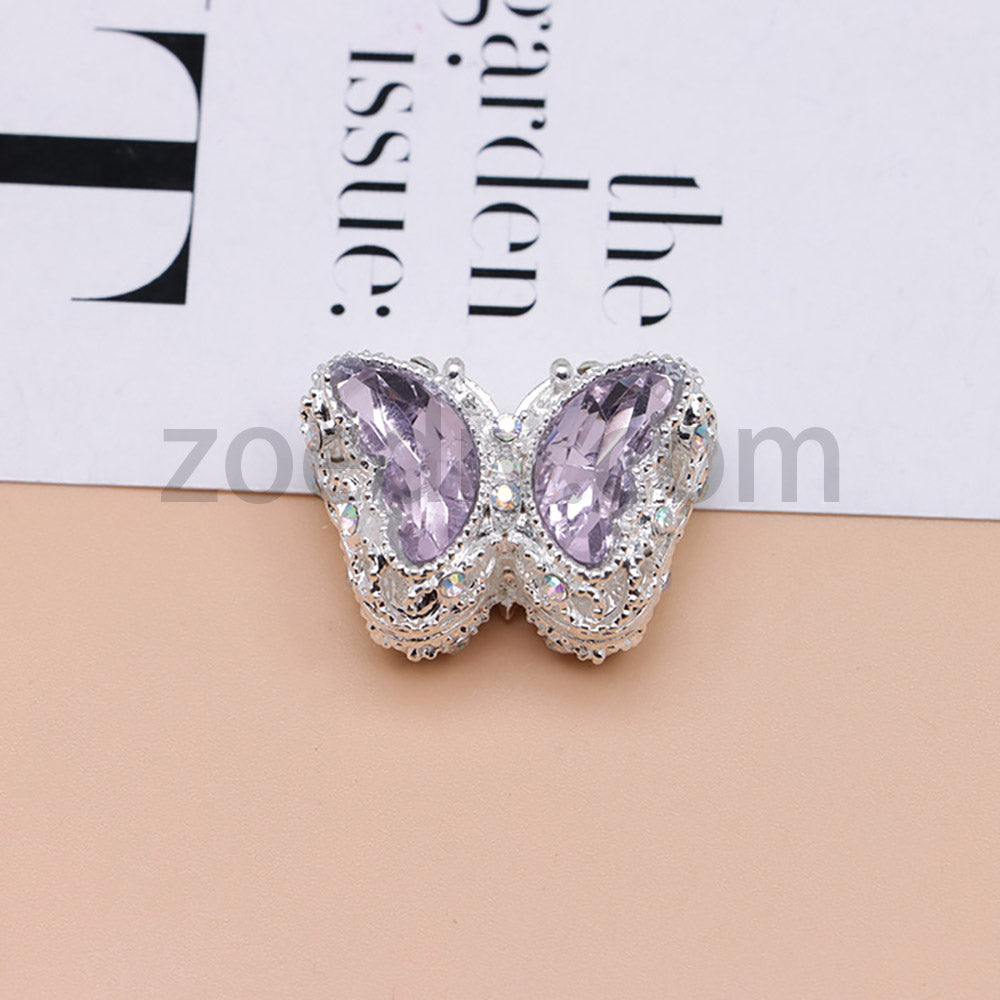 FS0359- 30mm 혼합 색상 UV 도금 다이아몬드 합금 버터플라이 펜에 적합