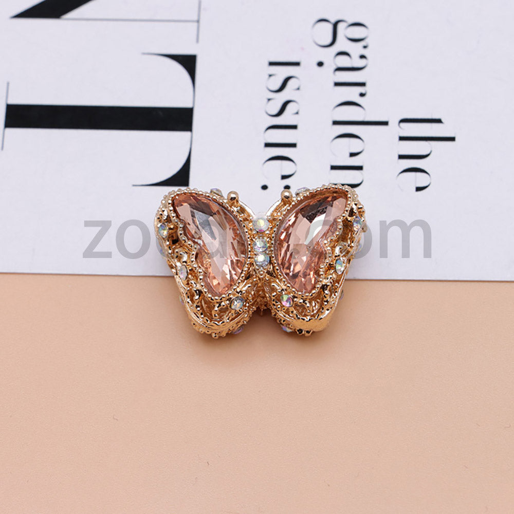 FS0359- 30mm 혼합 색상 UV 도금 다이아몬드 합금 버터플라이 펜에 적합