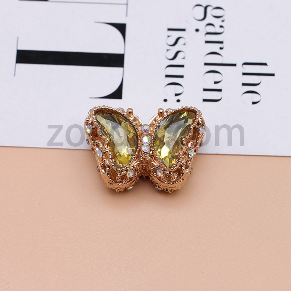 FS0359- 30mm 혼합 색상 UV 도금 다이아몬드 합금 버터플라이 펜에 적합