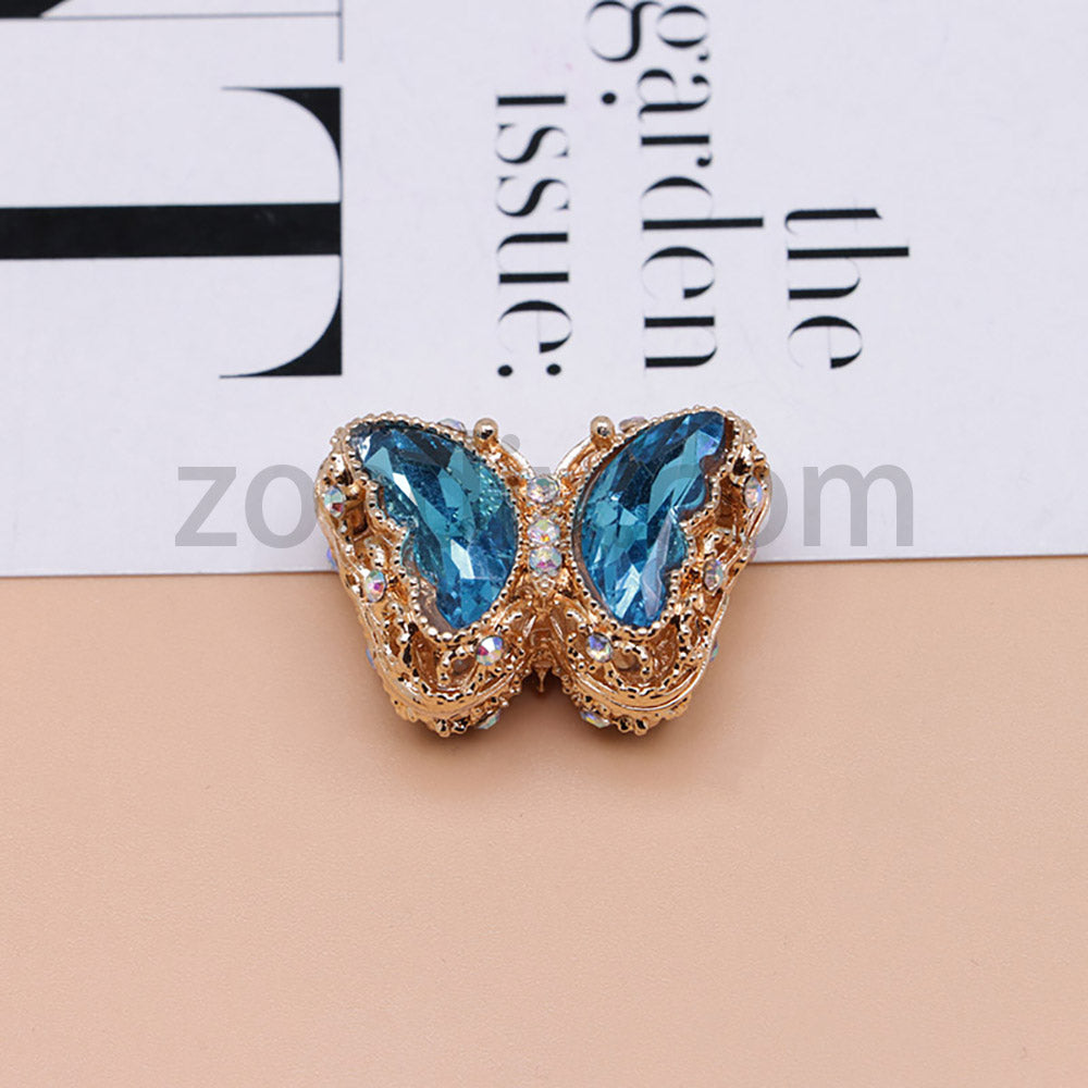 FS0359- 30mm 혼합 색상 UV 도금 다이아몬드 합금 버터플라이 펜에 적합