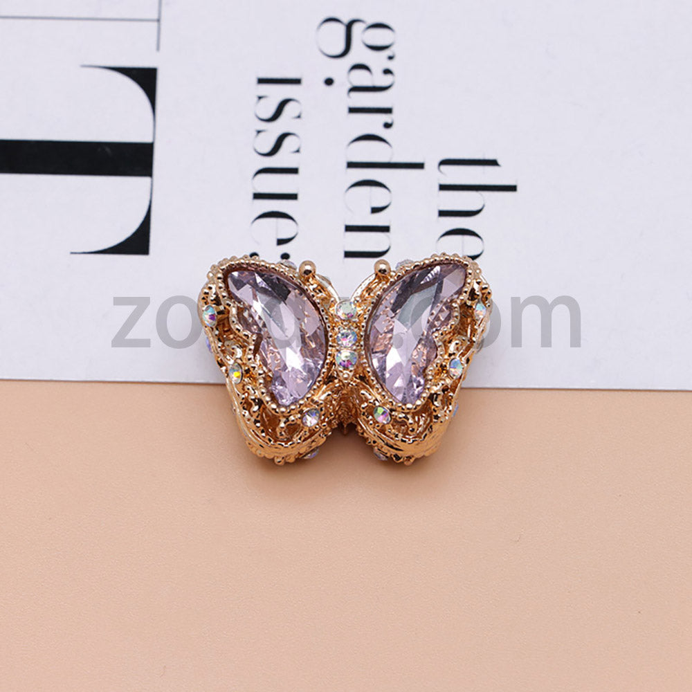 FS0359- 30mm 혼합 색상 UV 도금 다이아몬드 합금 버터플라이 펜에 적합