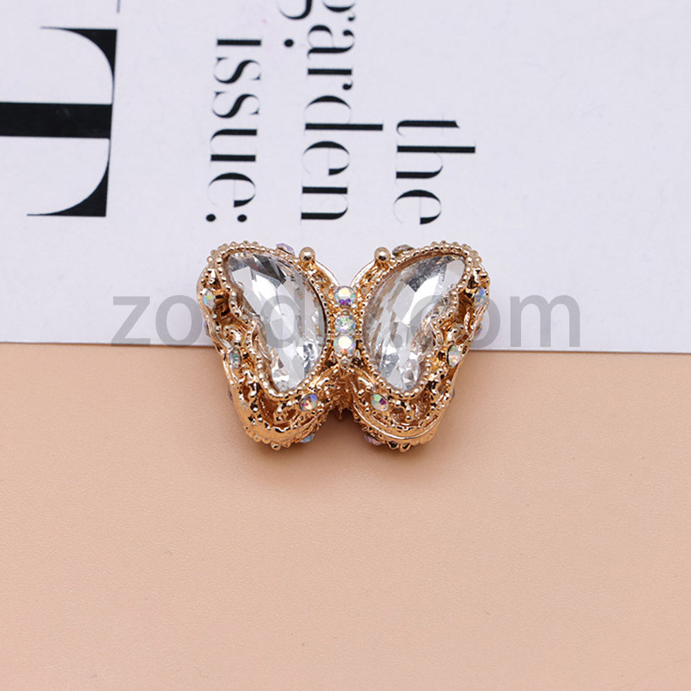 FS0359- 30mm 혼합 색상 UV 도금 다이아몬드 합금 버터플라이 펜에 적합
