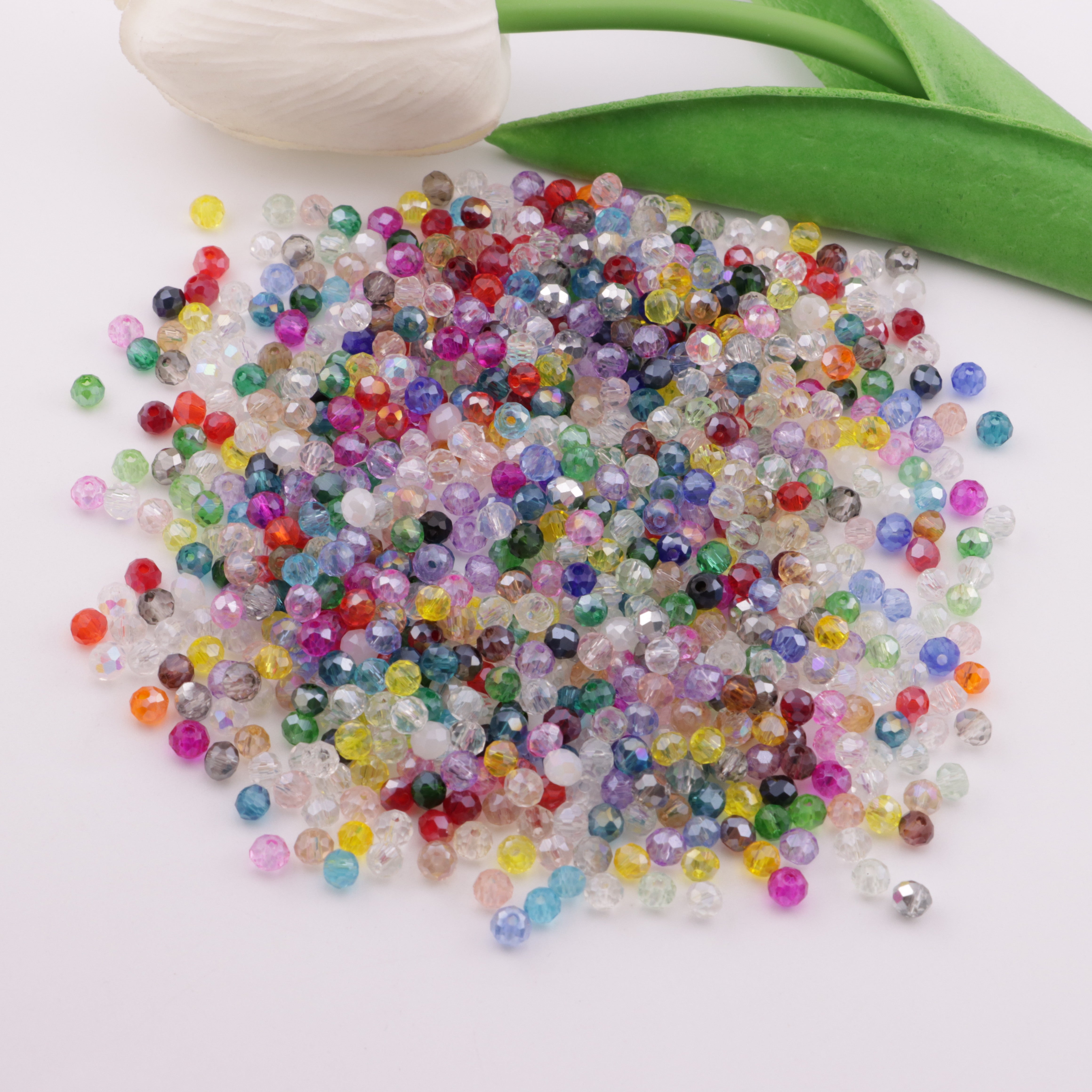 FS6054- Approximately 4mm Crystal Glass Beads AB