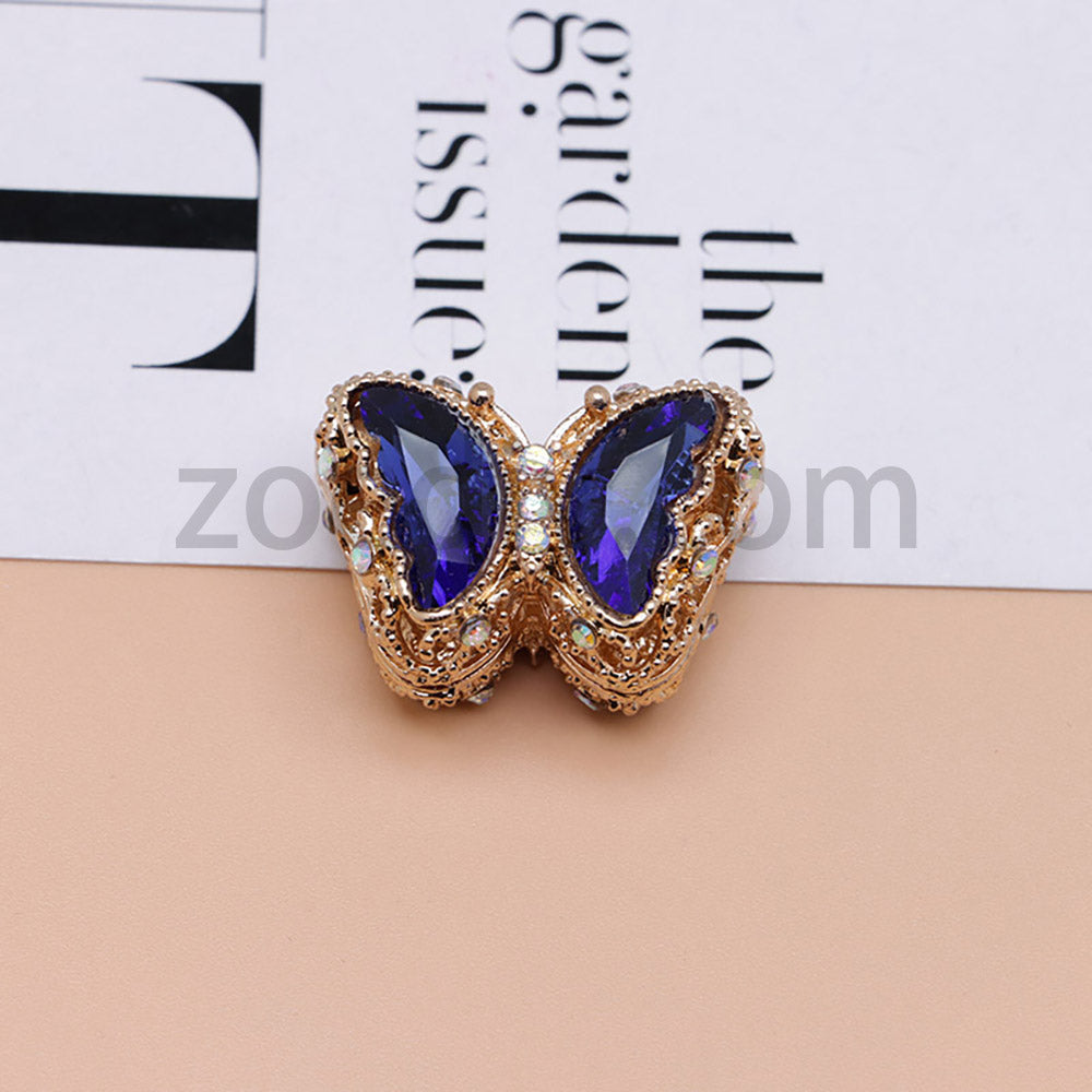 FS0359- 30mm 혼합 색상 UV 도금 다이아몬드 합금 버터플라이 펜에 적합