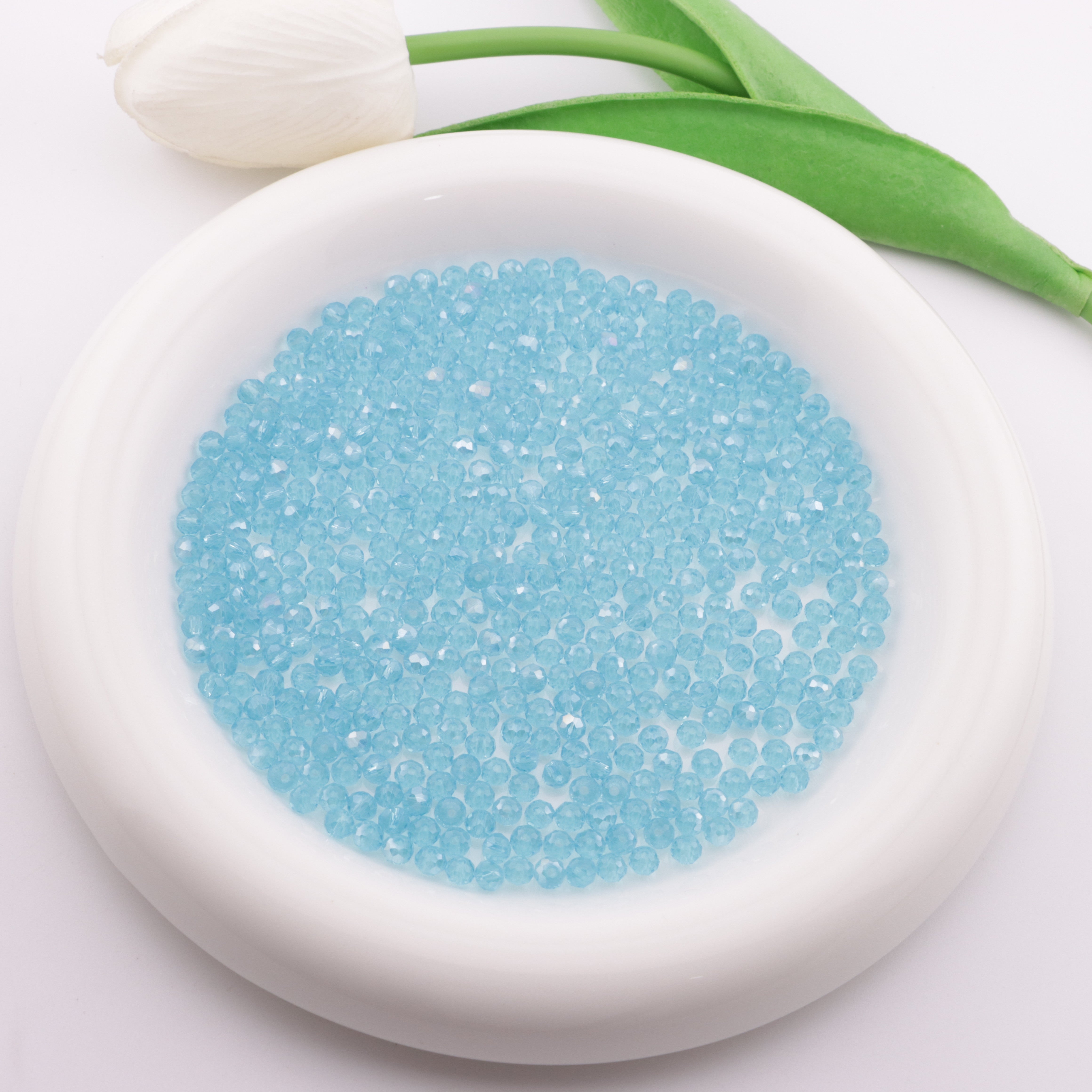 FS6054- Approximately 4mm Crystal Glass Beads AB