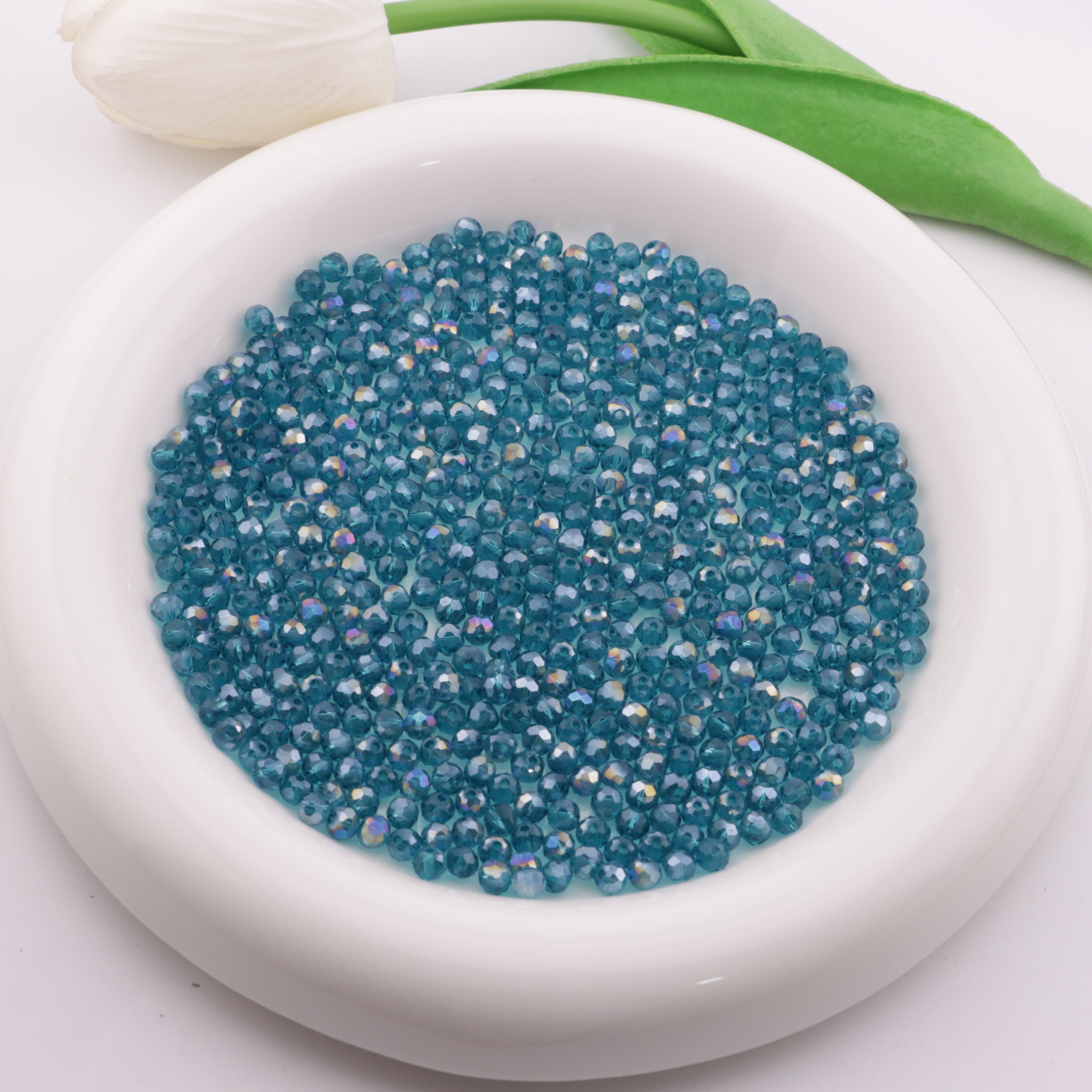 FS6054- Approximately 4mm Crystal Glass Beads AB