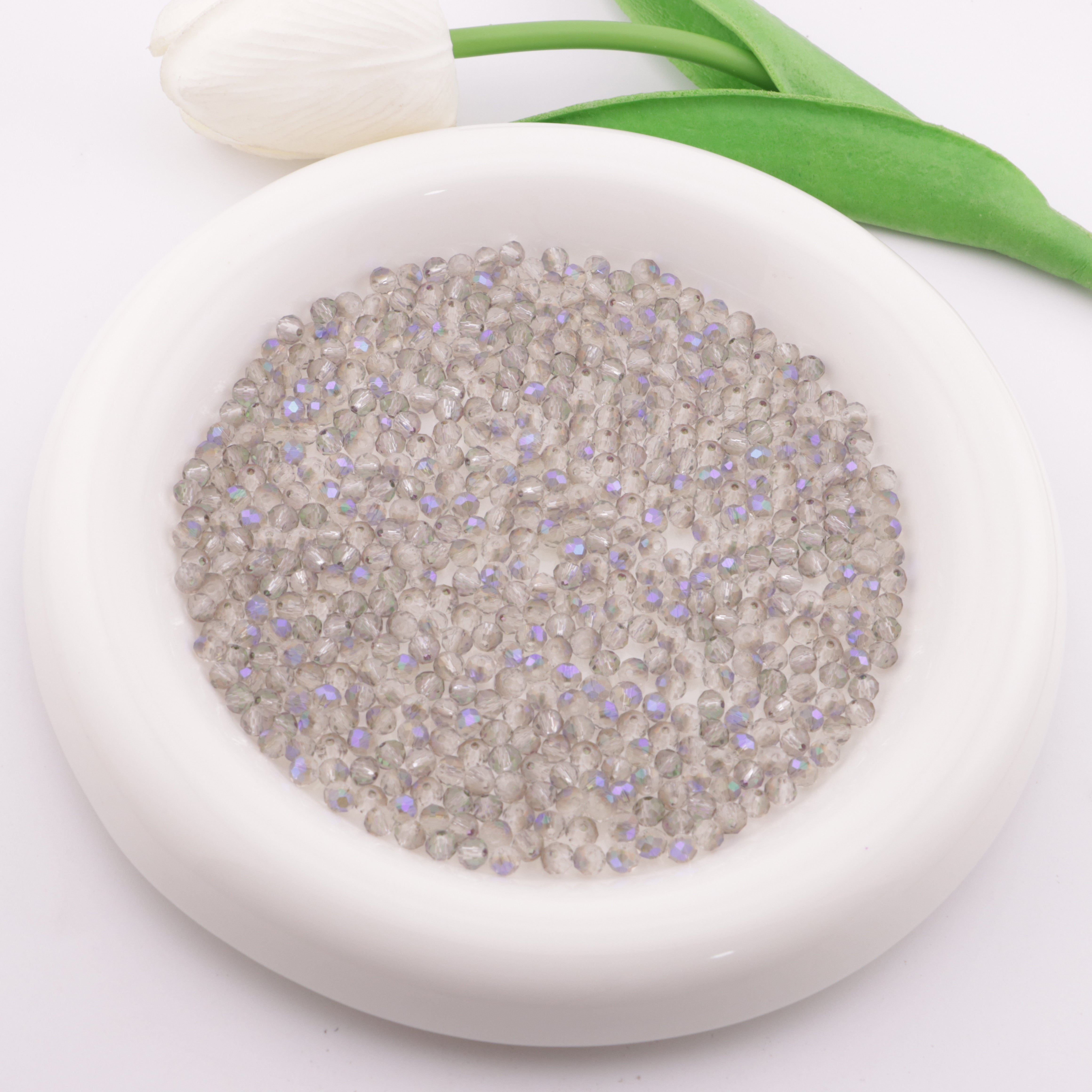 FS6054- Approximately 4mm Crystal Glass Beads AB