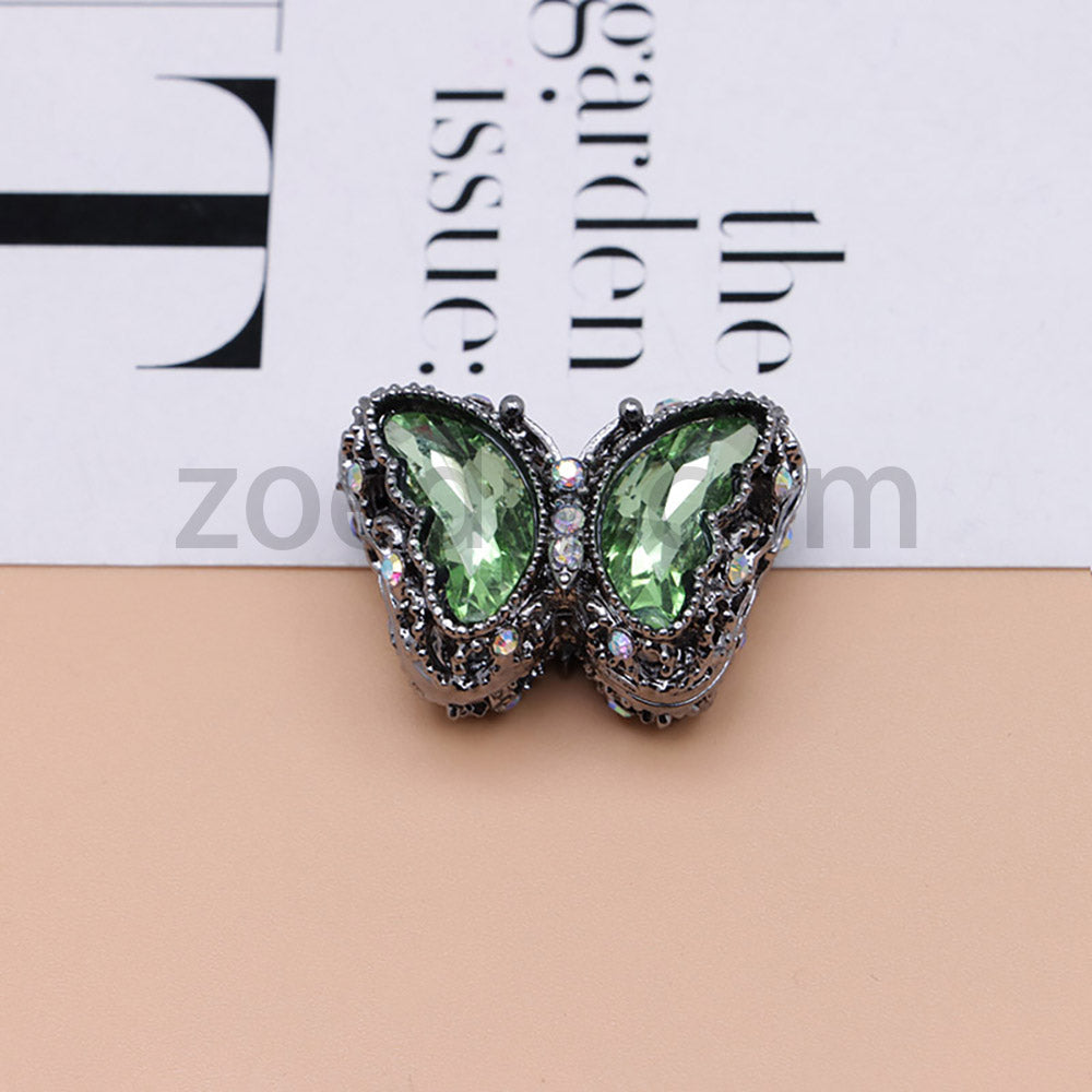 FS0359- 30mm 혼합 색상 UV 도금 다이아몬드 합금 버터플라이 펜에 적합