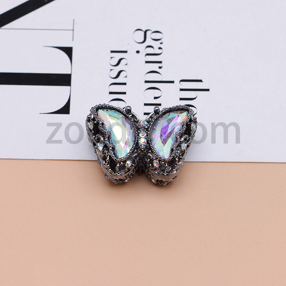 FS0359- 30mm 혼합 색상 UV 도금 다이아몬드 합금 버터플라이 펜에 적합