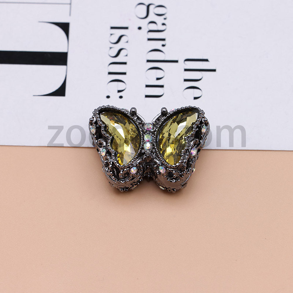 FS0359- 30mm 혼합 색상 UV 도금 다이아몬드 합금 버터플라이 펜에 적합