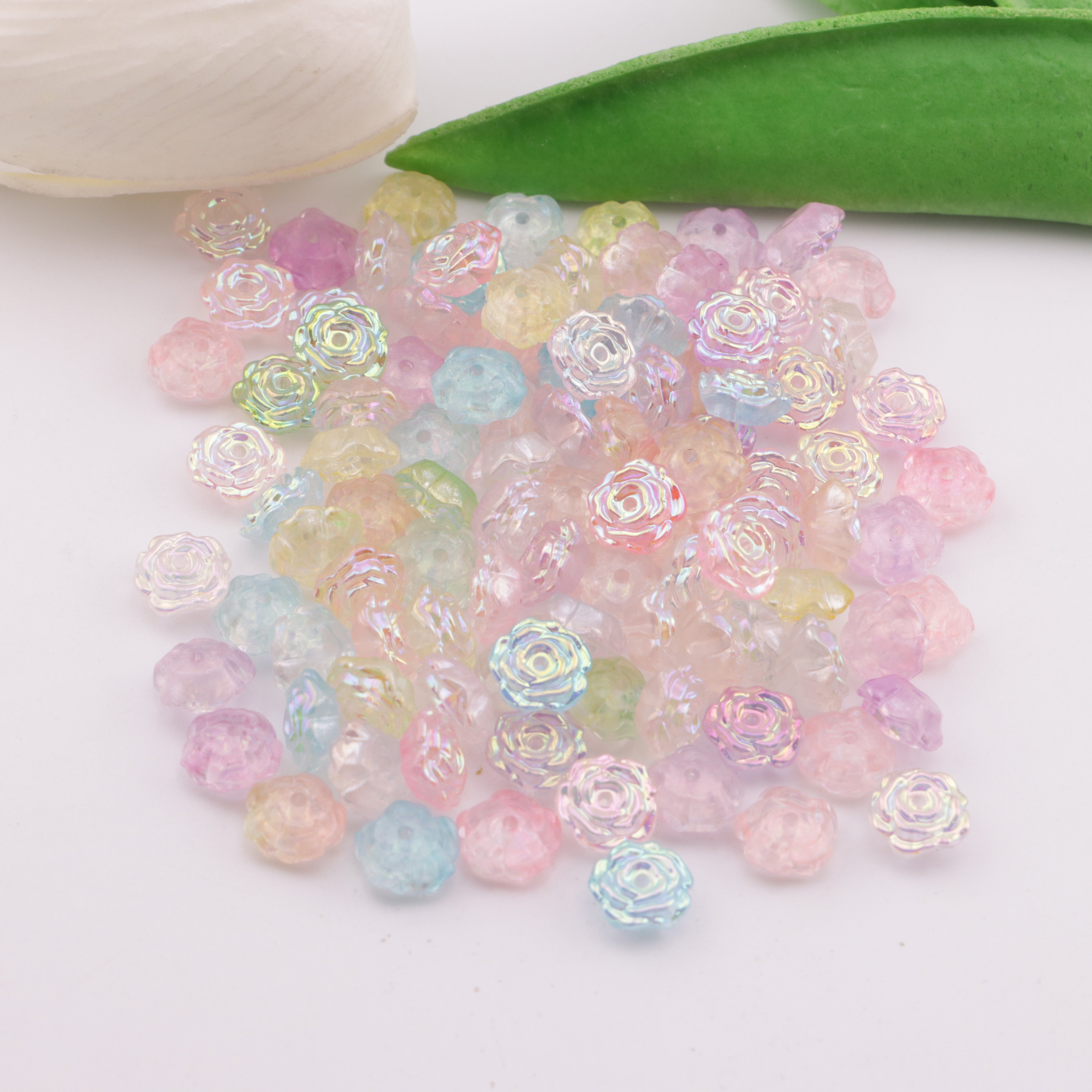 FS6055- 8mm Glow-In-The-Dark UV-Plated With Hole Roses