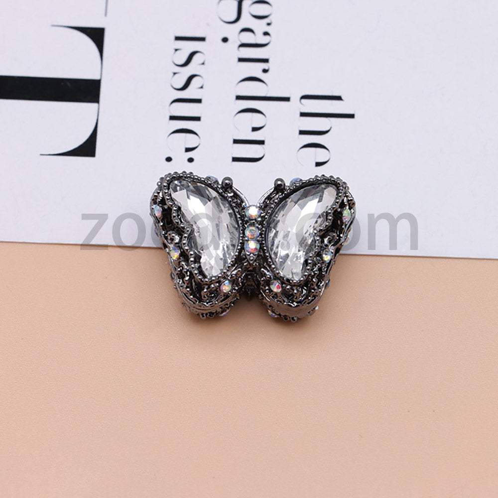 FS0359- 30mm 혼합 색상 UV 도금 다이아몬드 합금 버터플라이 펜에 적합