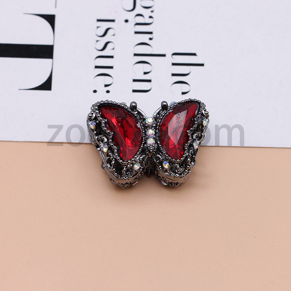 FS0359- 30mm 혼합 색상 UV 도금 다이아몬드 합금 버터플라이 펜에 적합