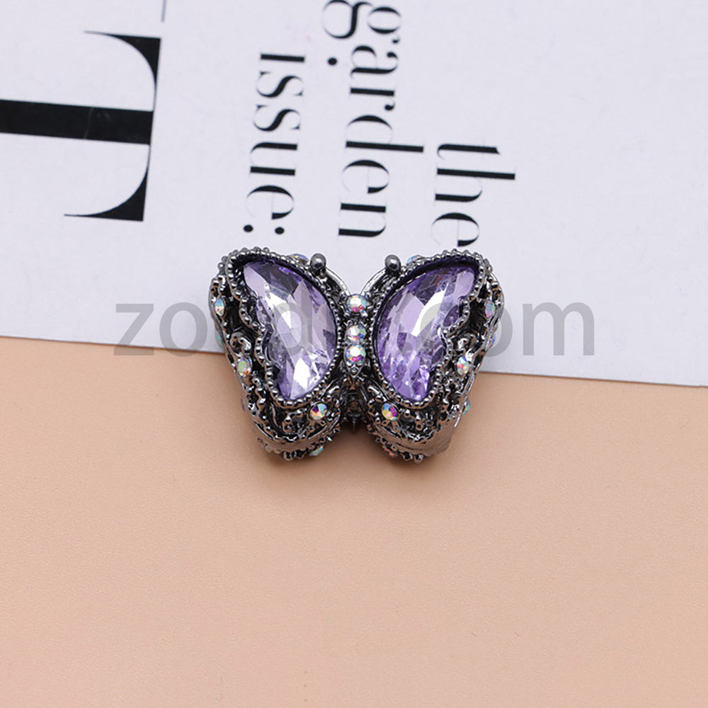 FS0359- 30mm 혼합 색상 UV 도금 다이아몬드 합금 버터플라이 펜에 적합