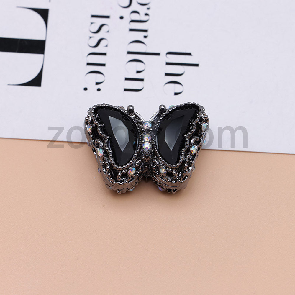 FS0359- 30mm 혼합 색상 UV 도금 다이아몬드 합금 버터플라이 펜에 적합