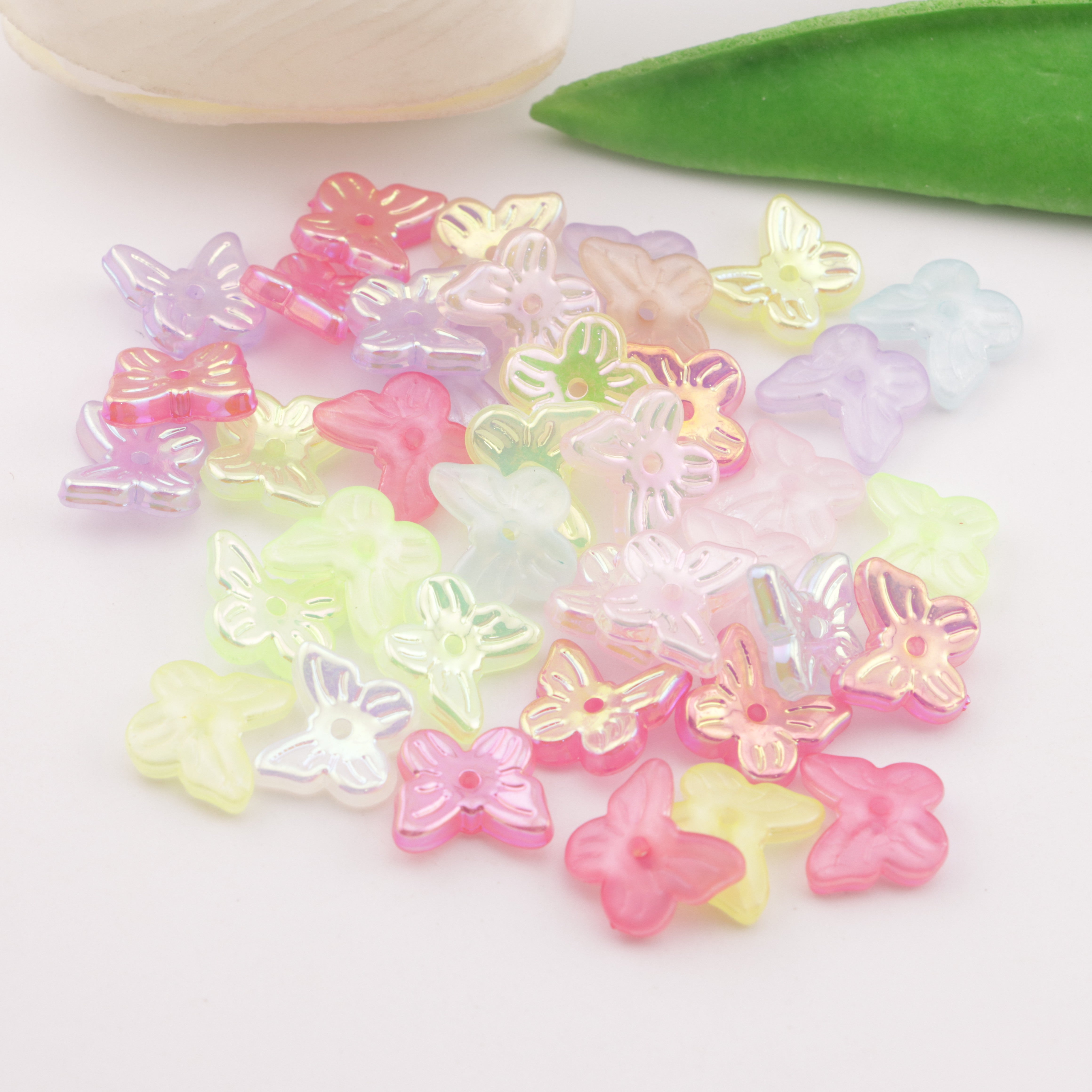 FS6056- Approximately 11mm AB Plated Butterfly Acrylic With Holes Zoe's DIY Shop