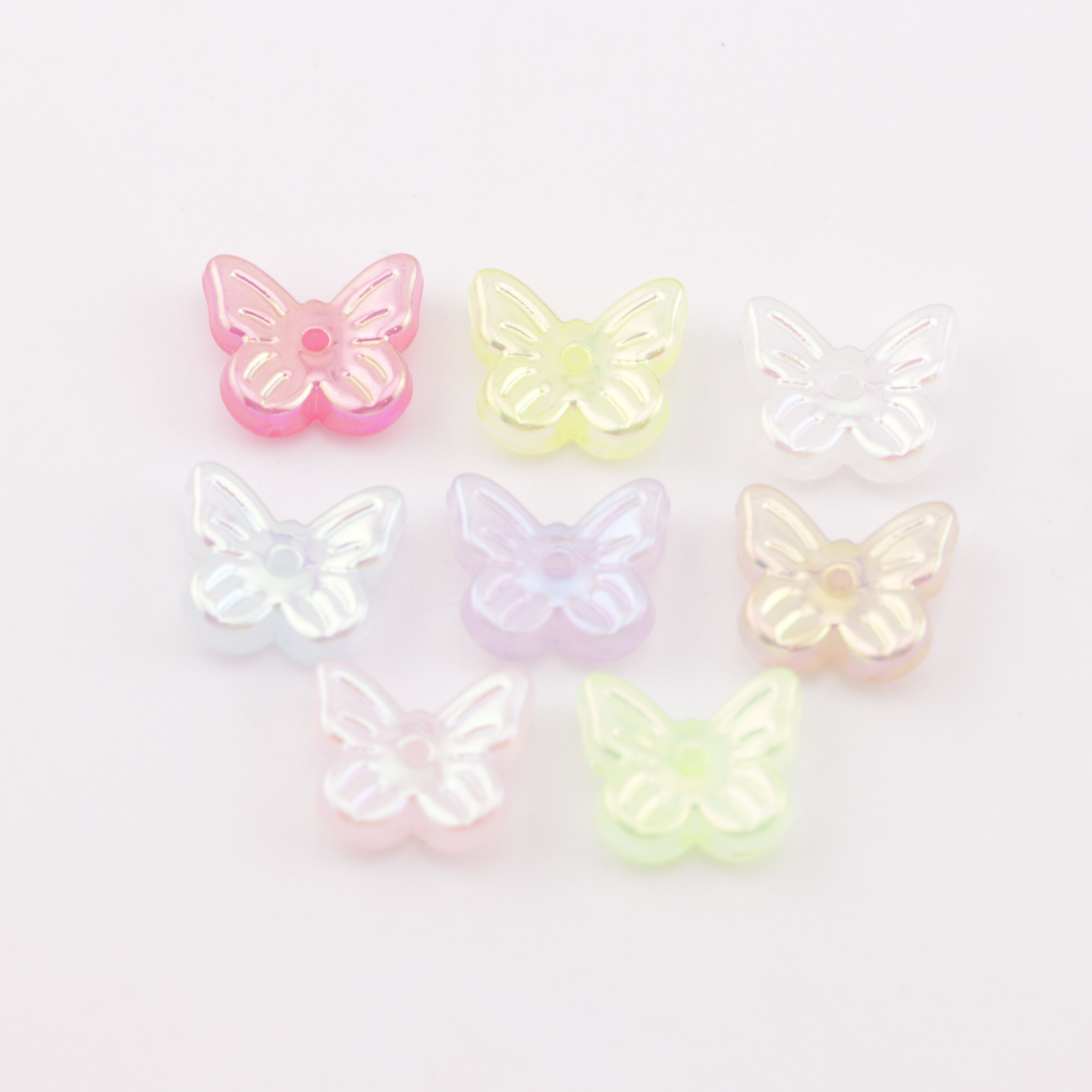 FS6056- Approximately 11mm AB Plated Butterfly Acrylic With Holes Zoe's DIY Shop