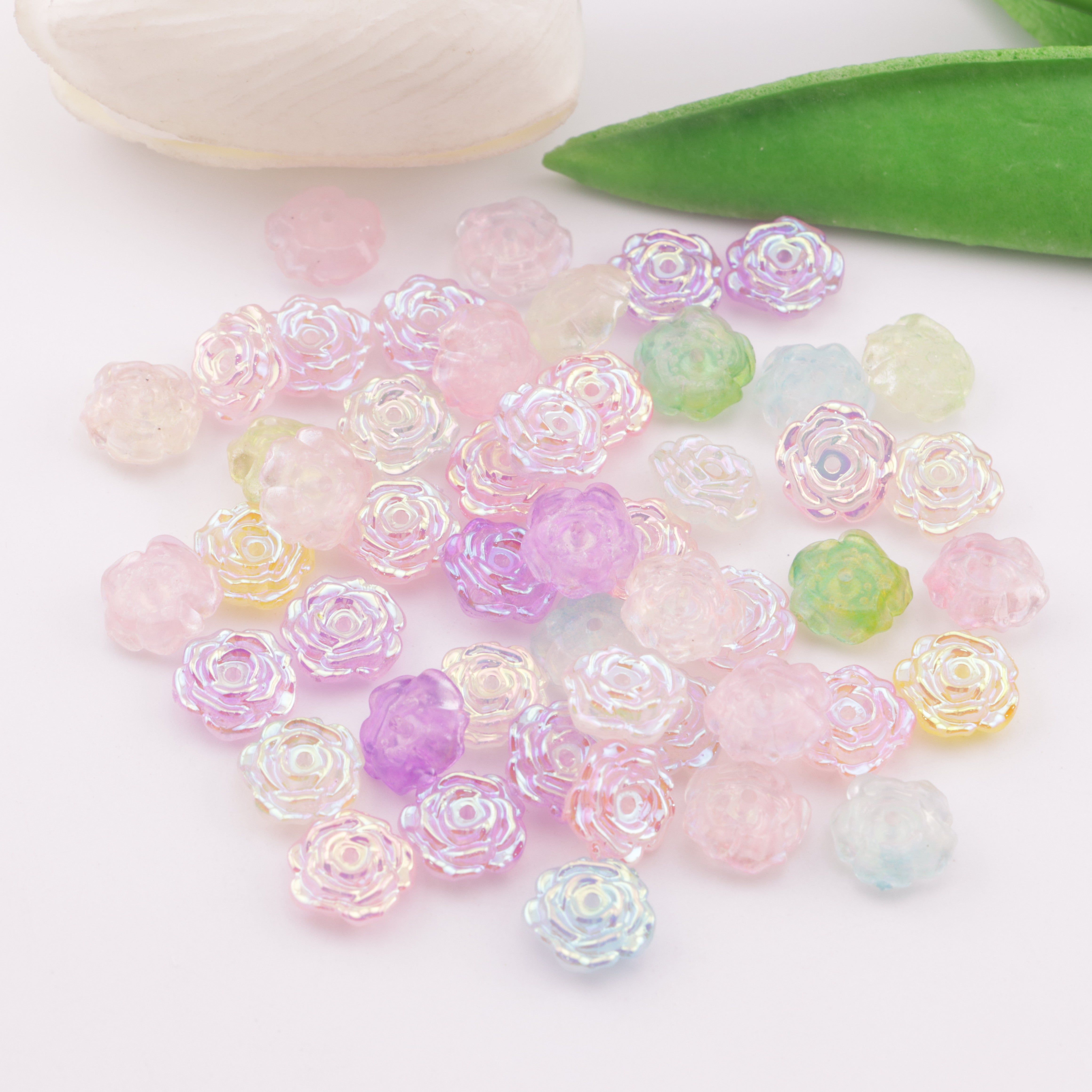FS6059- 10mm Glow-in-the-dark Rose With Hole