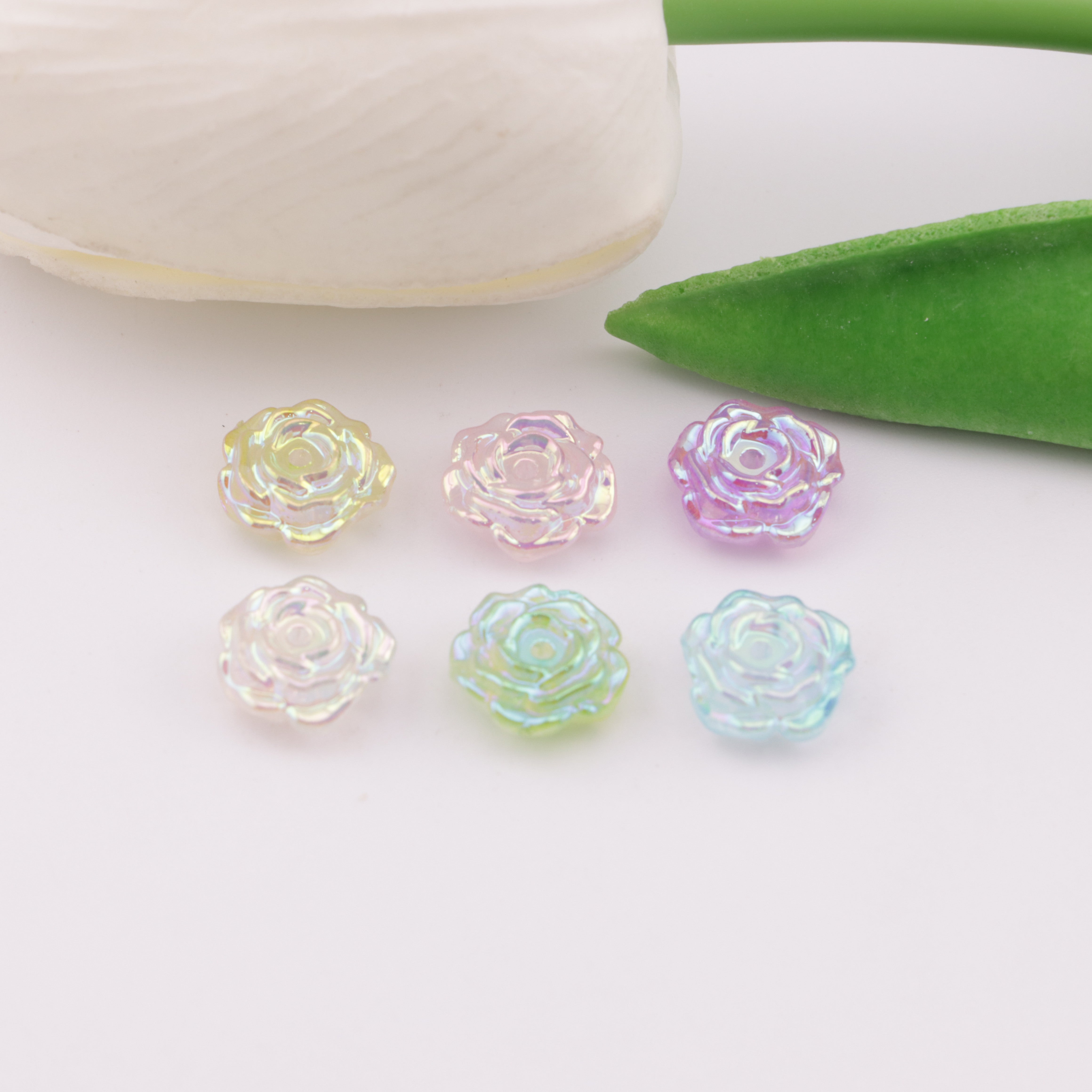 FS6059- 10mm Glow-in-the-dark Rose With Hole