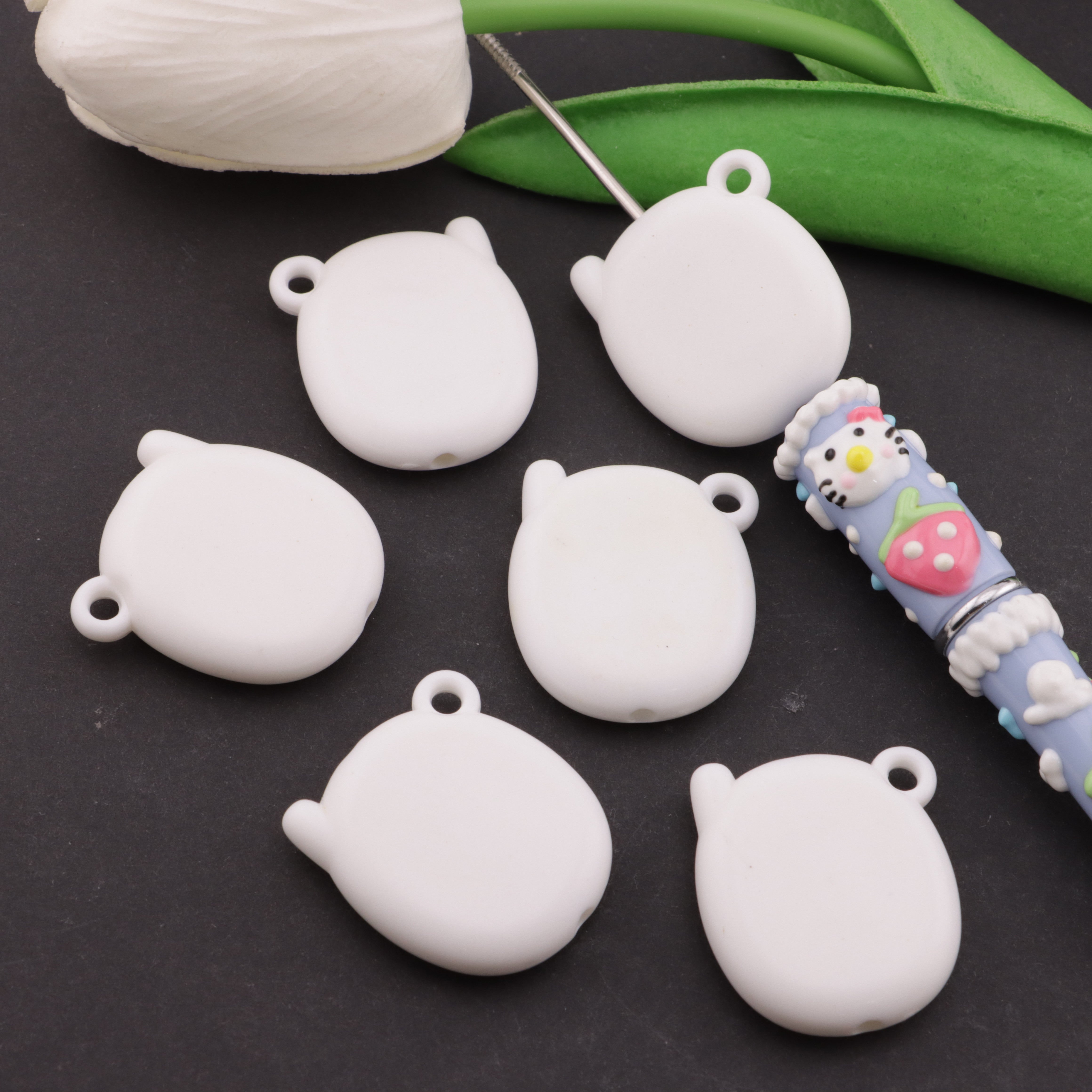 FS6087- 25*29mm Phone Based Beads, Phone Beads Base Beads With Hanging Holes