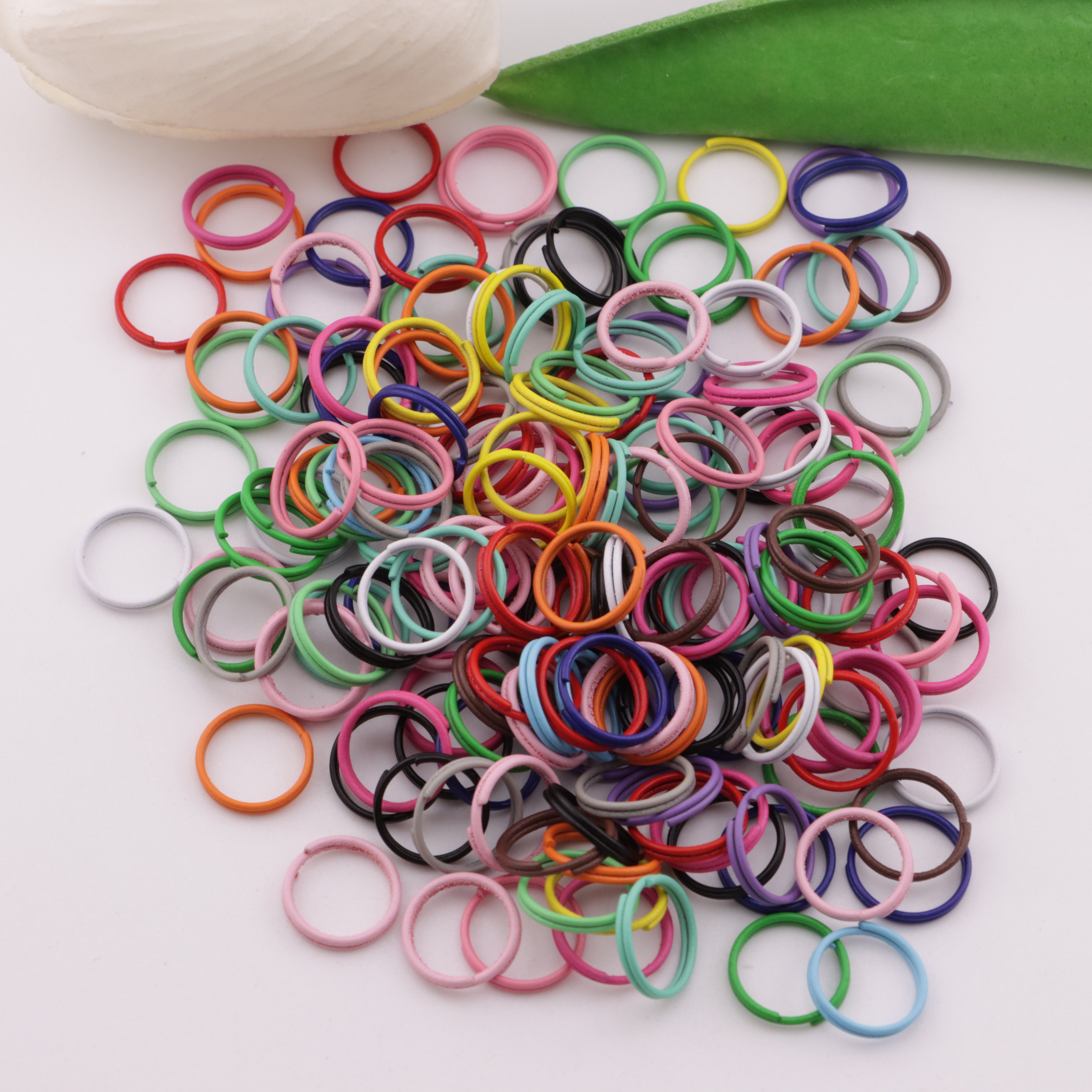 FS6088- 10mm Mixed-Color Solid Double-Layered Rings