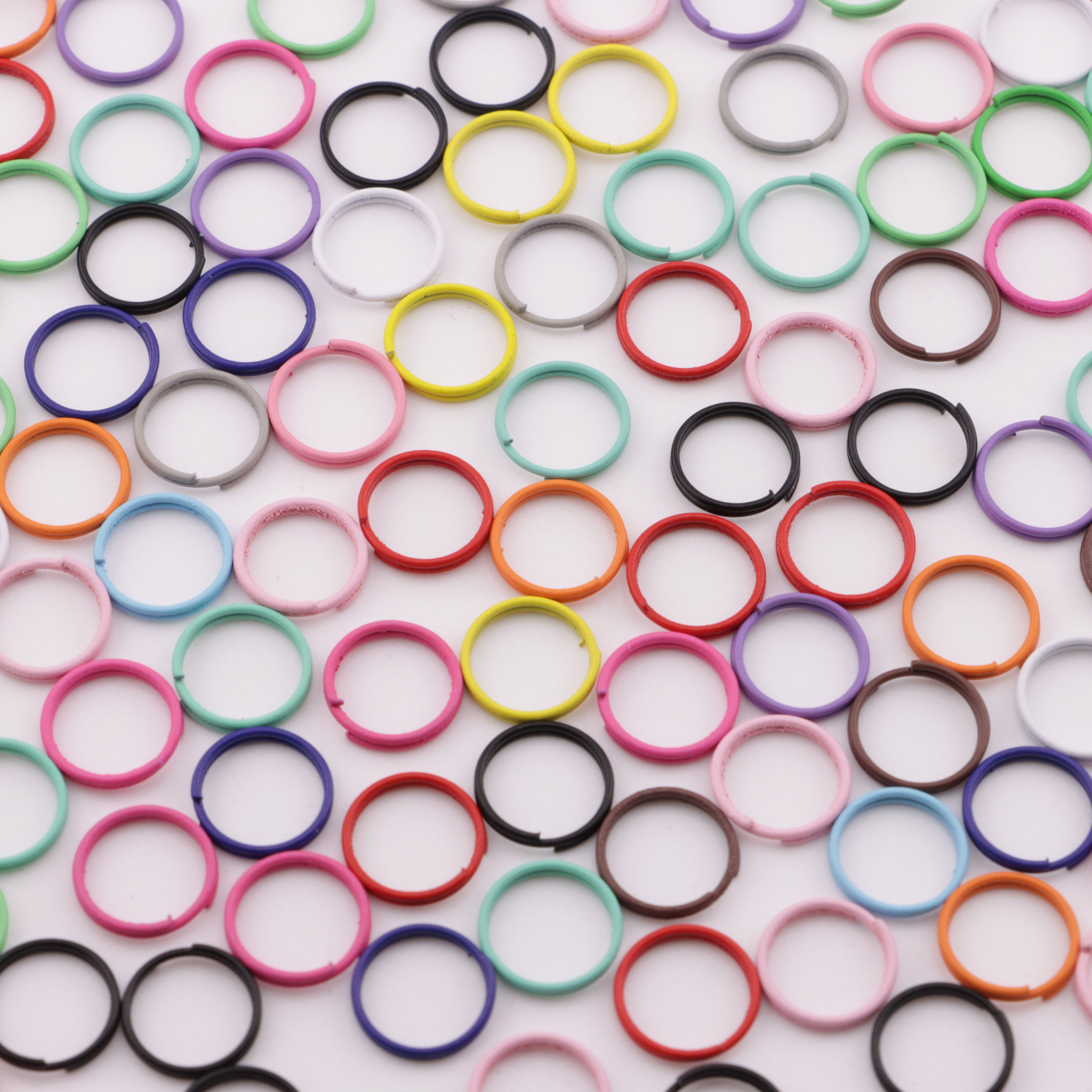 FS6088- 10mm Mixed-Color Solid Double-Layered Rings