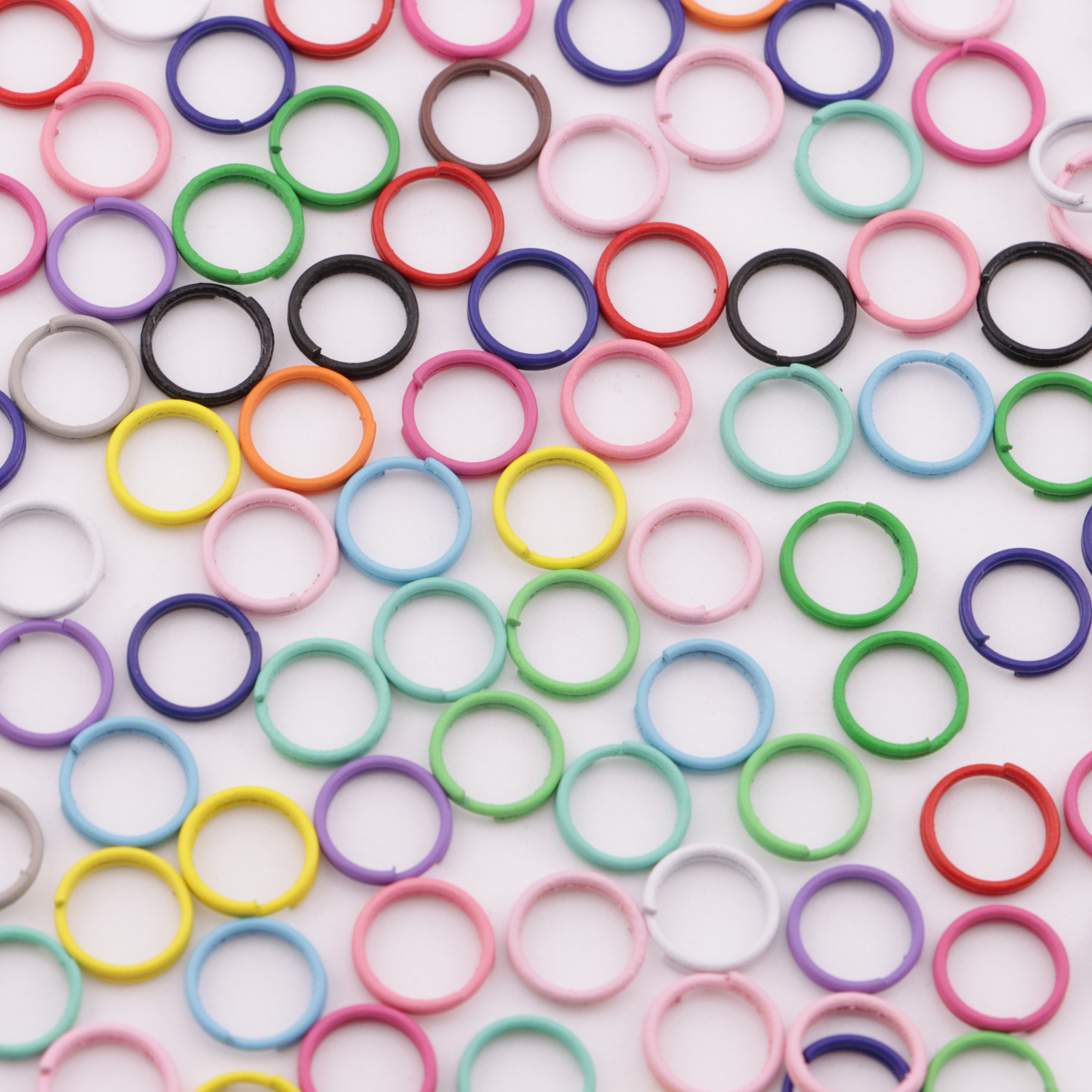 FS6089- 8mm Mixed-Color Solid Double-Layered Rings