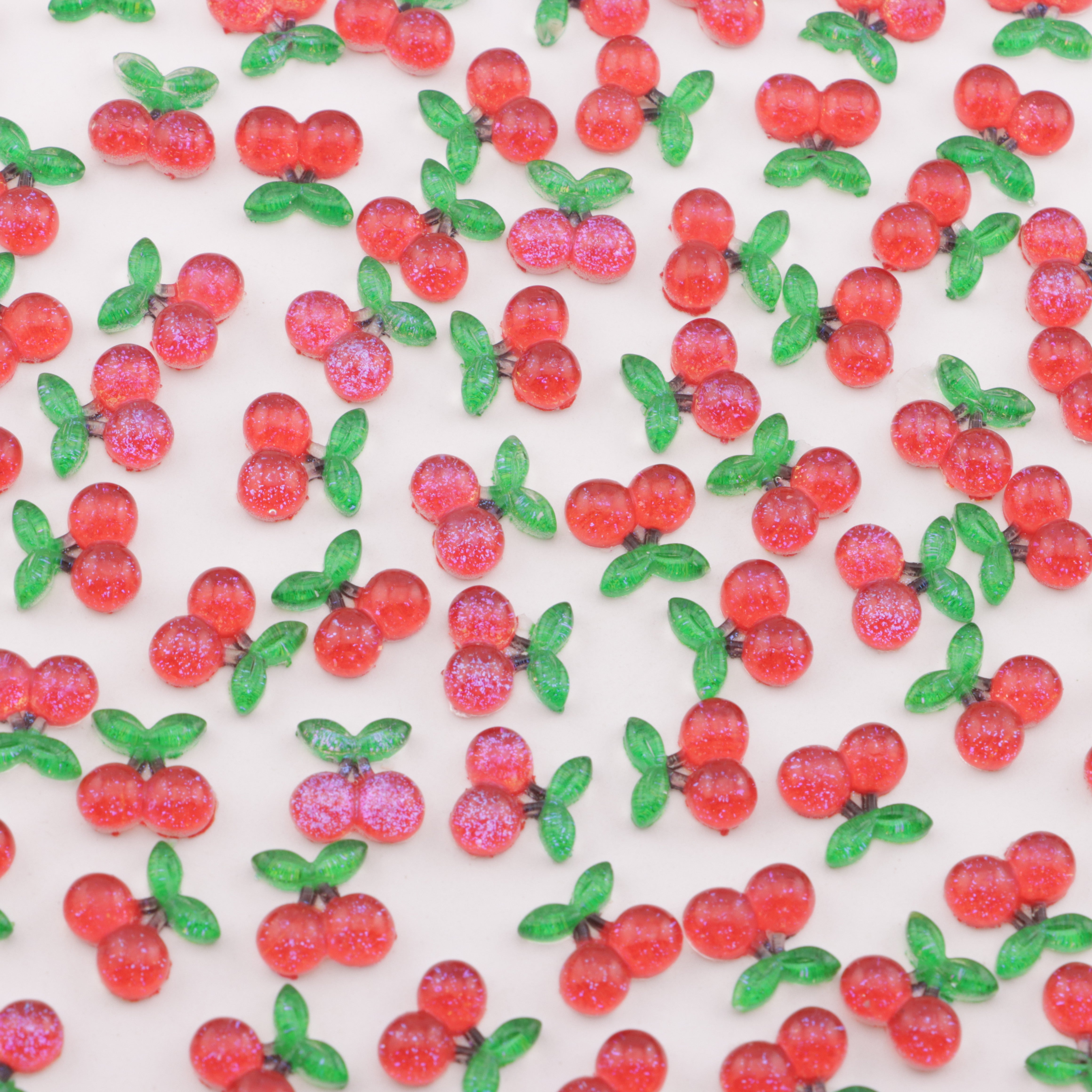 FS6091- 10mm Red Cherry Charms Red Cherry Patches Resin