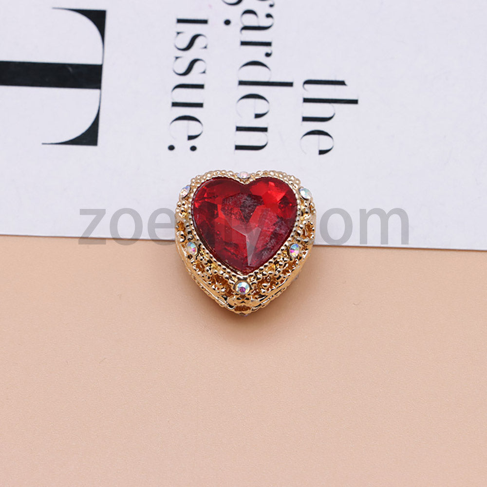 FS4845-Hollowed Heart Diamond Beads Fit For Beadable Pens