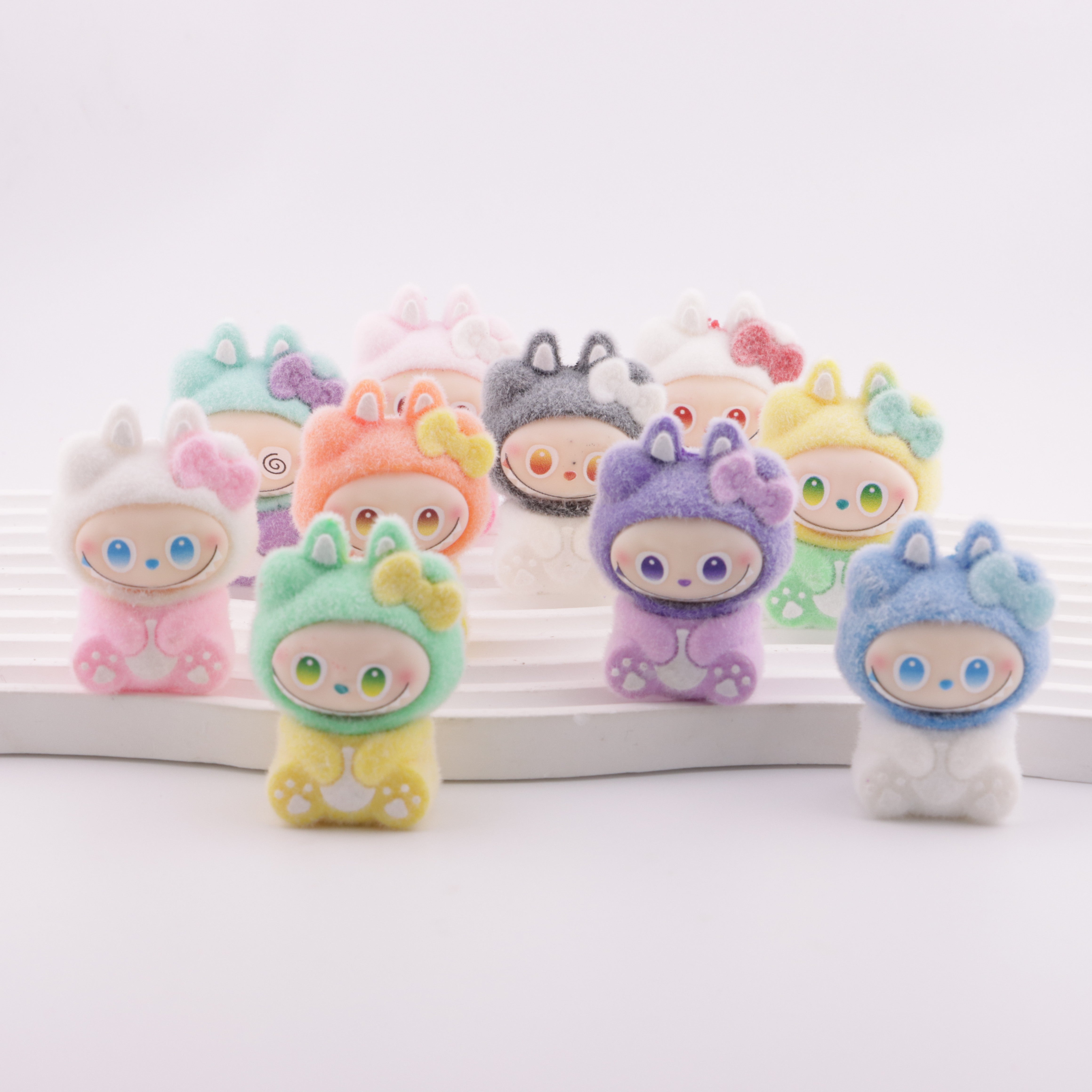 FS6110- Labubu Bow Flocking Beads