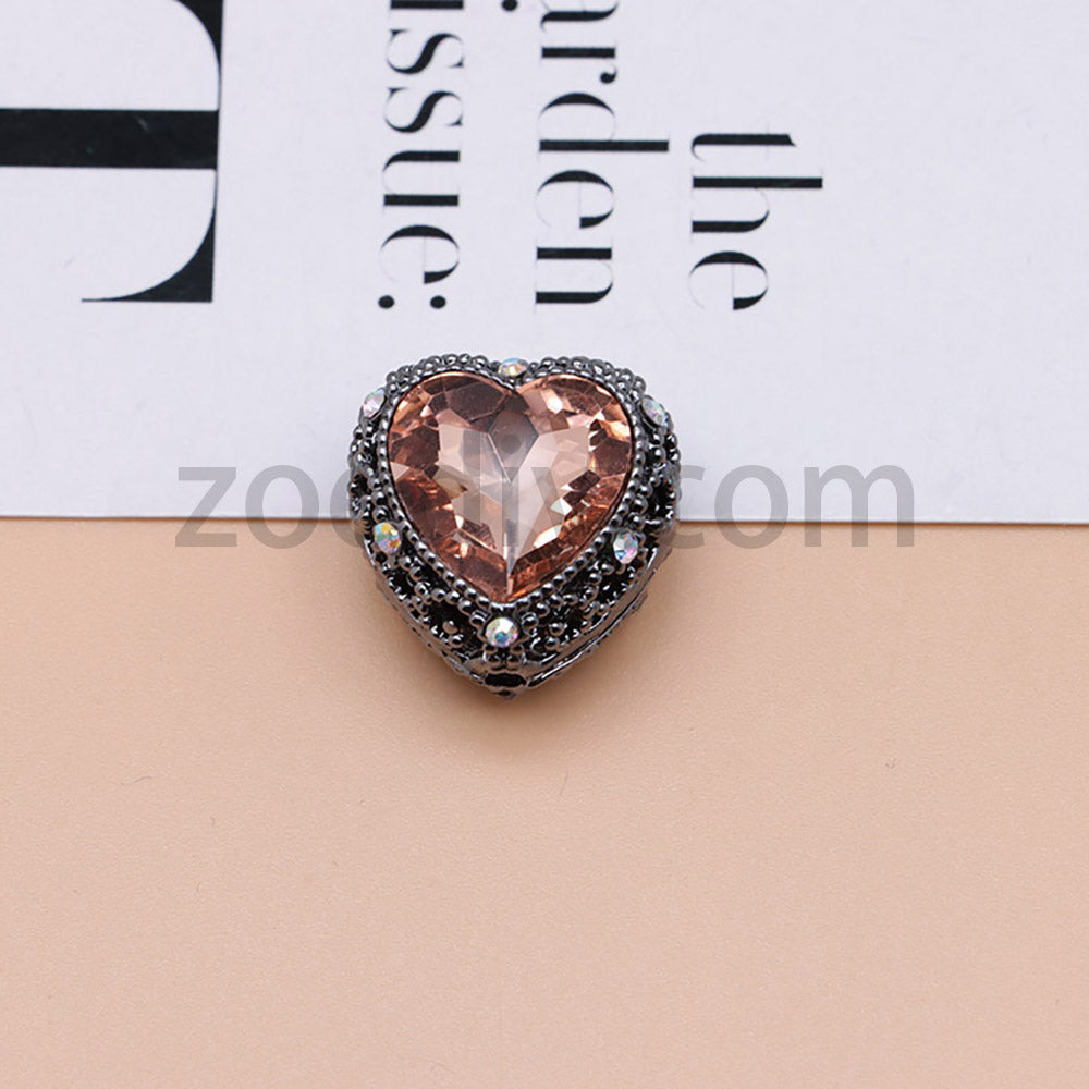 FS4845-Hollowed Heart Diamond Beads Fit For Beadable Pens