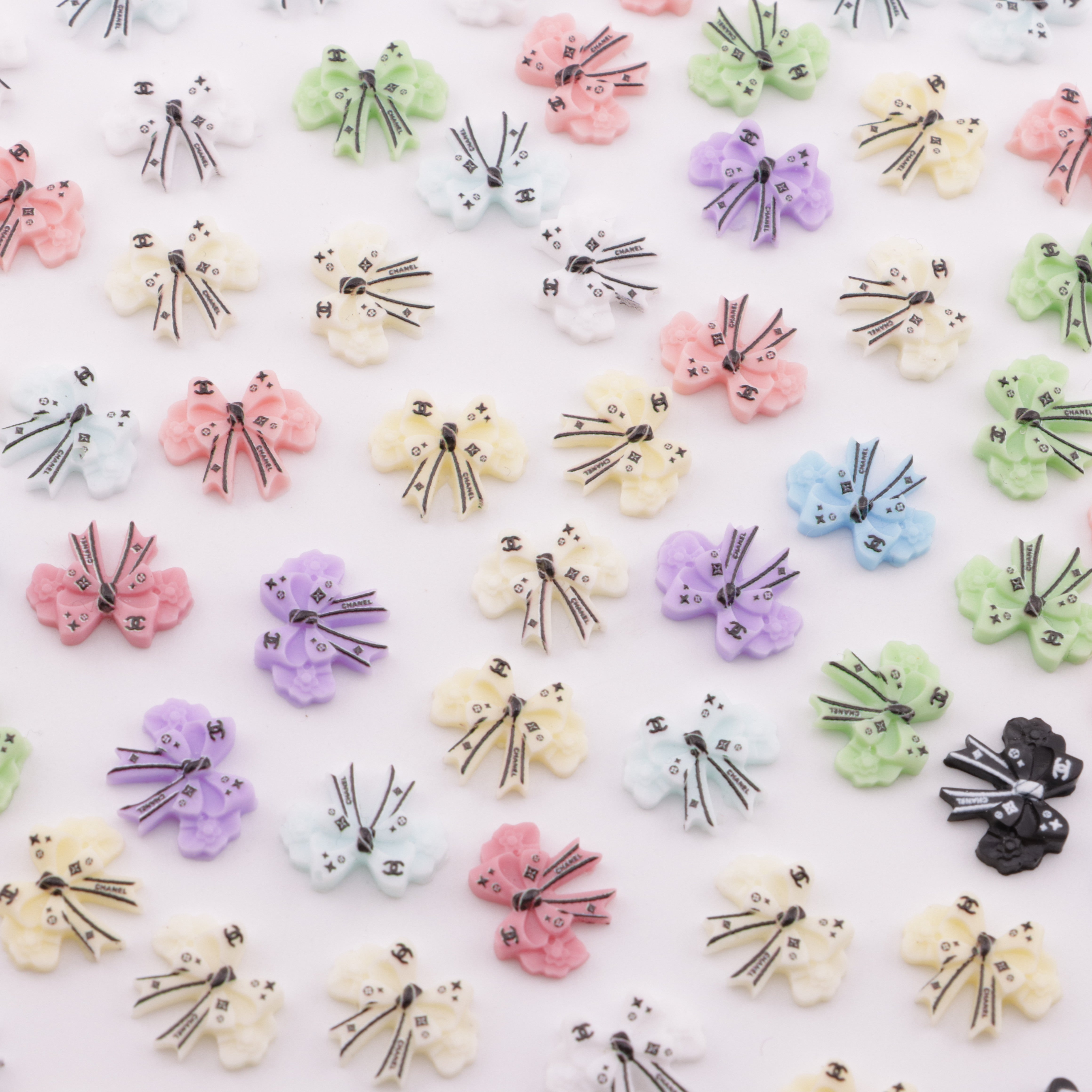FS5503- 10*13mm Cc Bowknot Resin Nail Stickers Zoe's DIY Shop