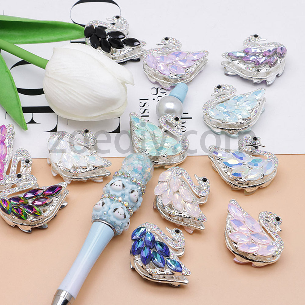 FS1622-Swan Diamond Alloy Beads Fit For Beadable Pens
